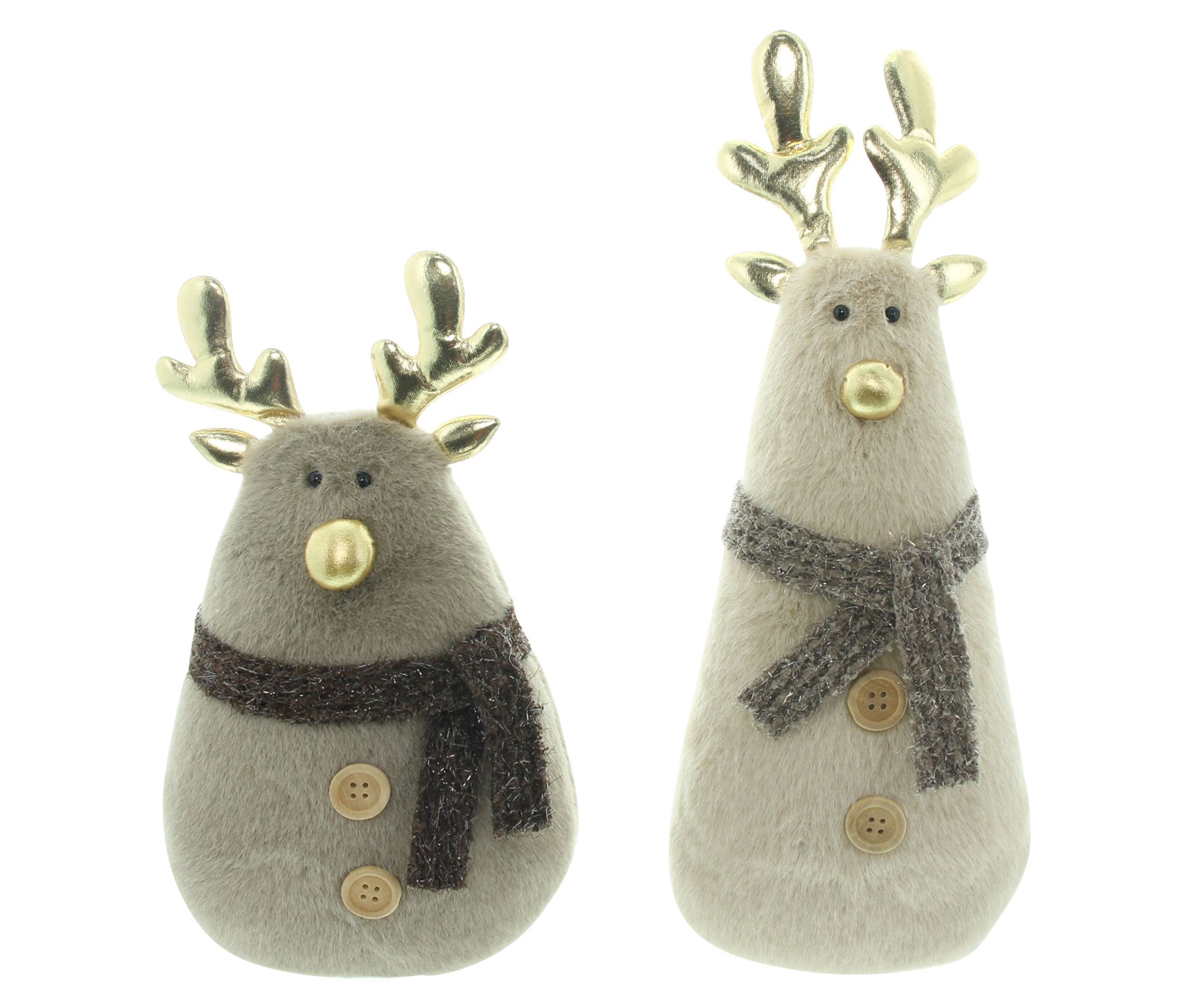 Plüschfigur "Rentier", 2er Set  im Frank Flechtwaren Online Shop für Weihnachtliche Dekofiguren kaufen