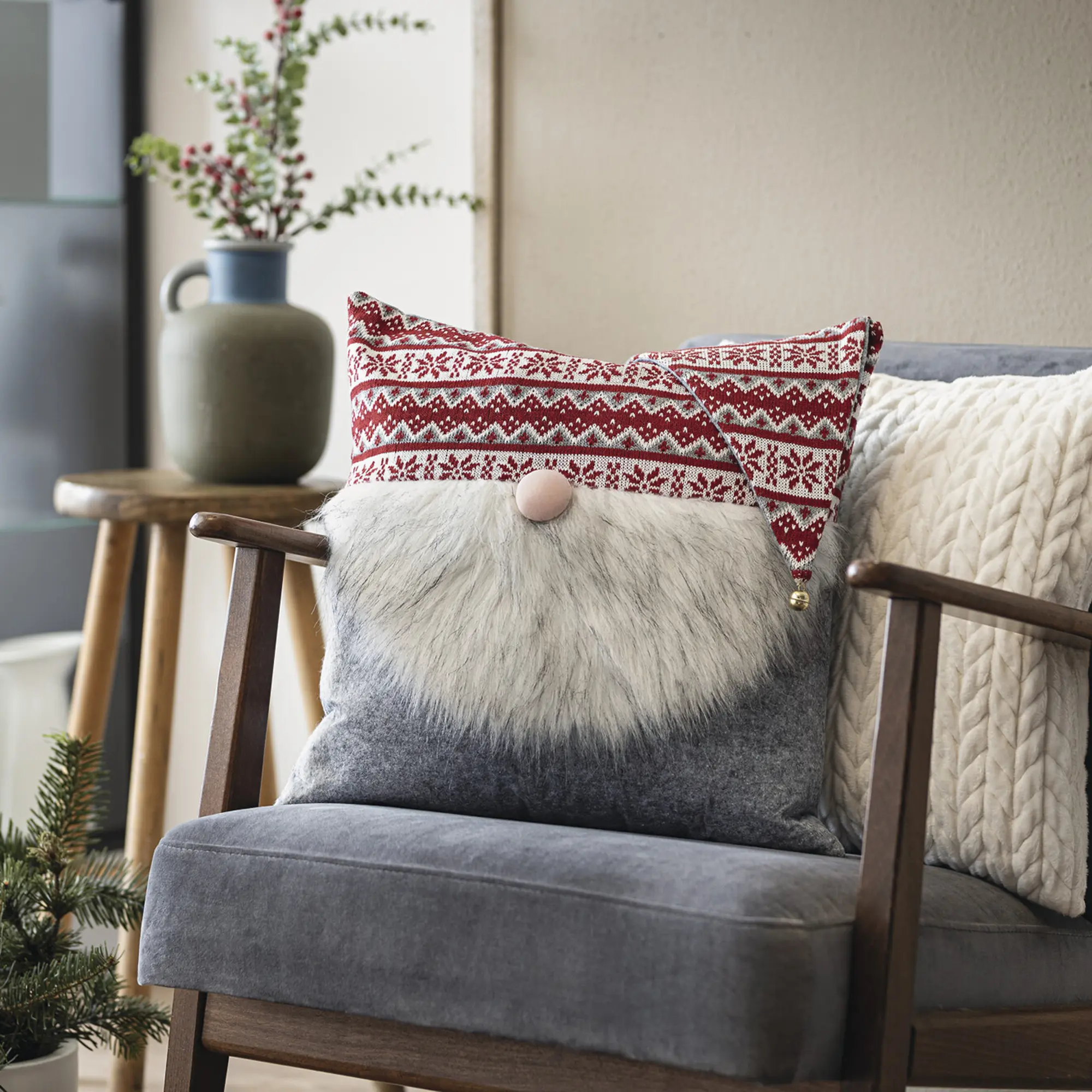 Deko-Kissenhülle "Weihnachtswichtel"  im Frank Flechtwaren Online Shop kaufen