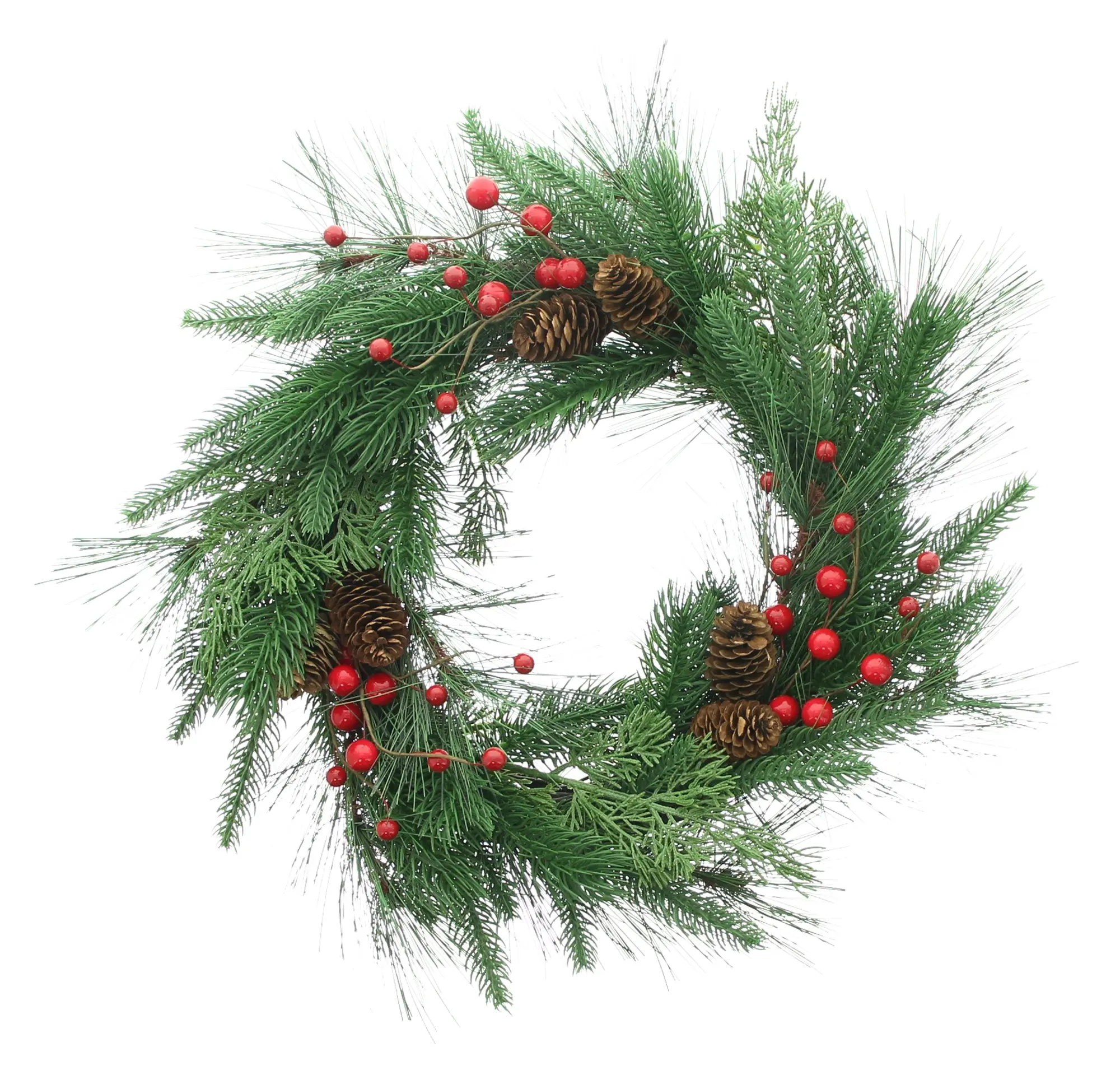 Kranz "Beeren &amp; Zapfen"  im Frank Flechtwaren Online Shop für Weihnachtliche Kränze kaufen