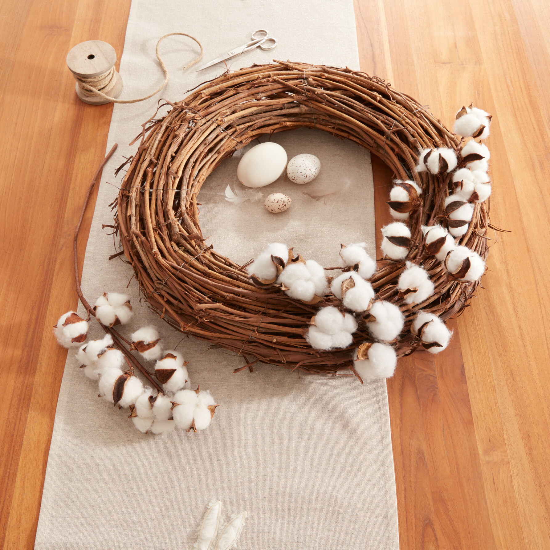 Acheter Lot de 3 branches "coton"  dans la boutique en ligne de Frank Flechtwaren pour Pâques