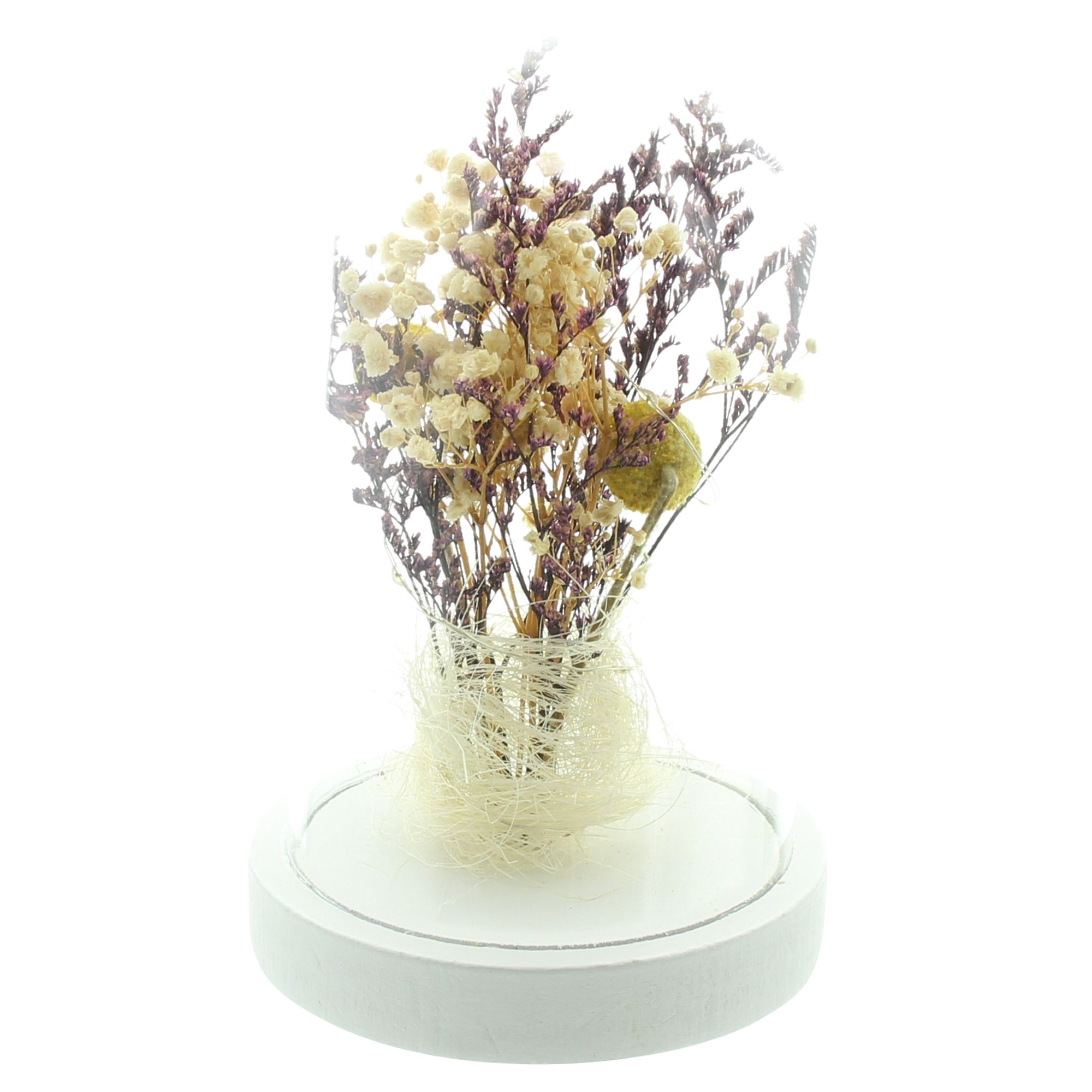 LED-Glocke "Trockenblumen"  im Frank Flechtwaren Online Shop für LED-Dekoobjekte kaufen