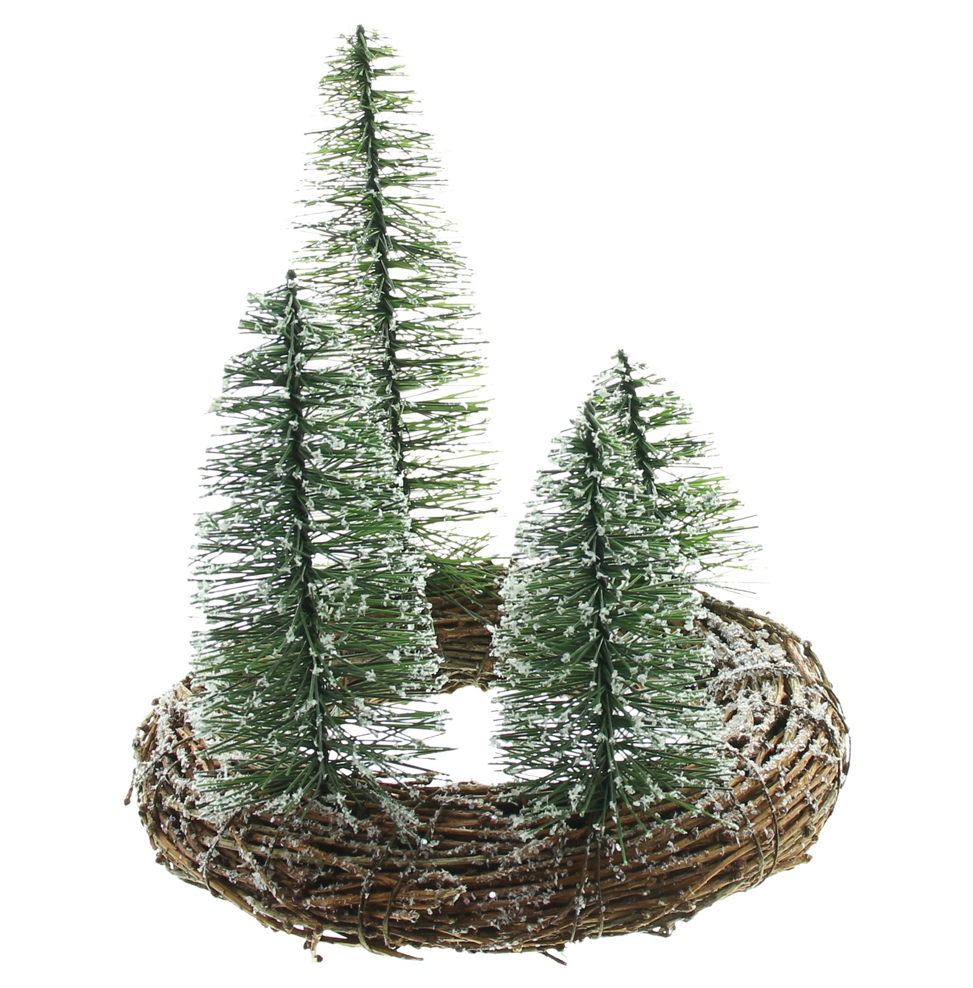 Windlicht "Tannen"  im Frank Flechtwaren Online Shop für Weihnachtliche Kränze kaufen