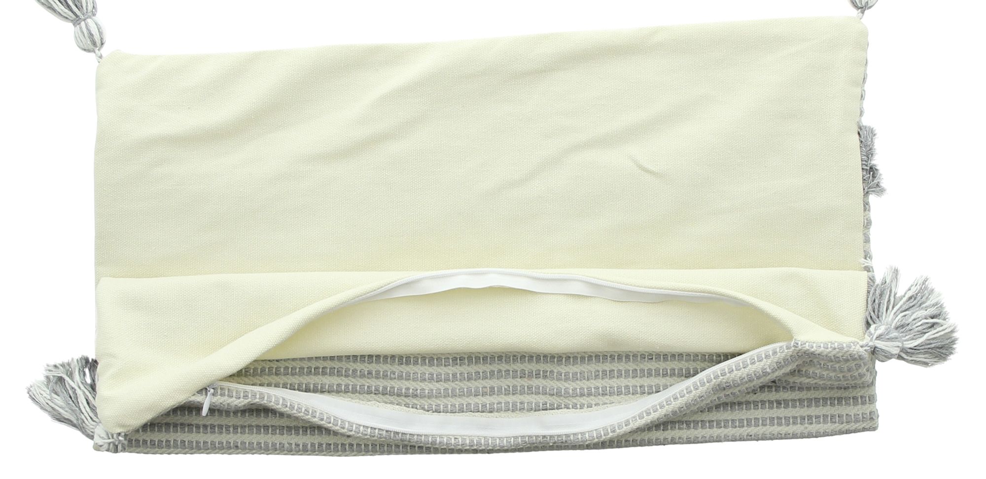Kissenhülle "Stripes" mit Quasten im Frank Flechtwaren Online Shop für Kissenhüllen kaufen Kissenhülle "Stripes" mit Quasten im Frank Flechtwaren Online Shop für Kissenhüllen kaufen