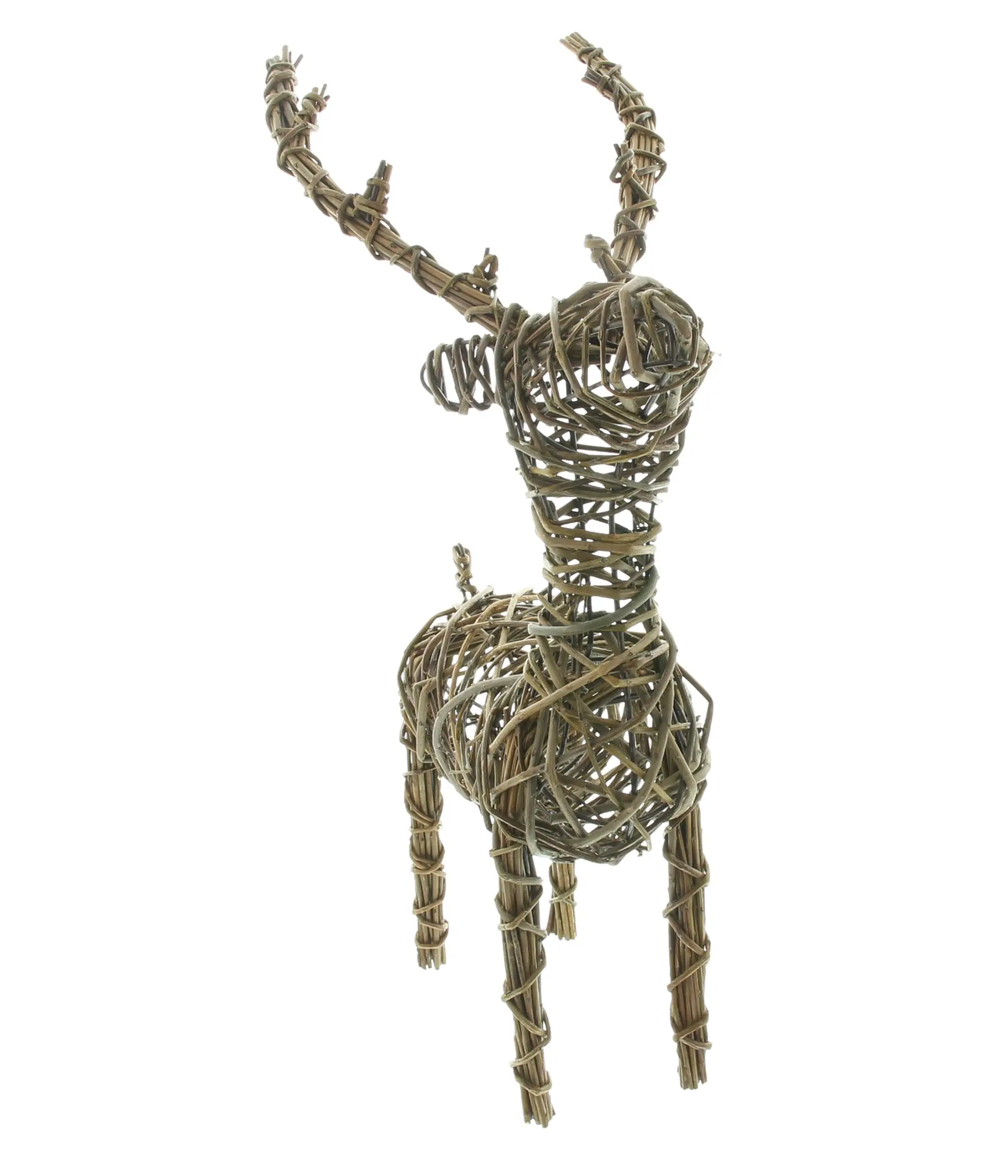 Flechtfigur "Rentier"  im Frank Flechtwaren Online Shop für Figuren für den Garten kaufen