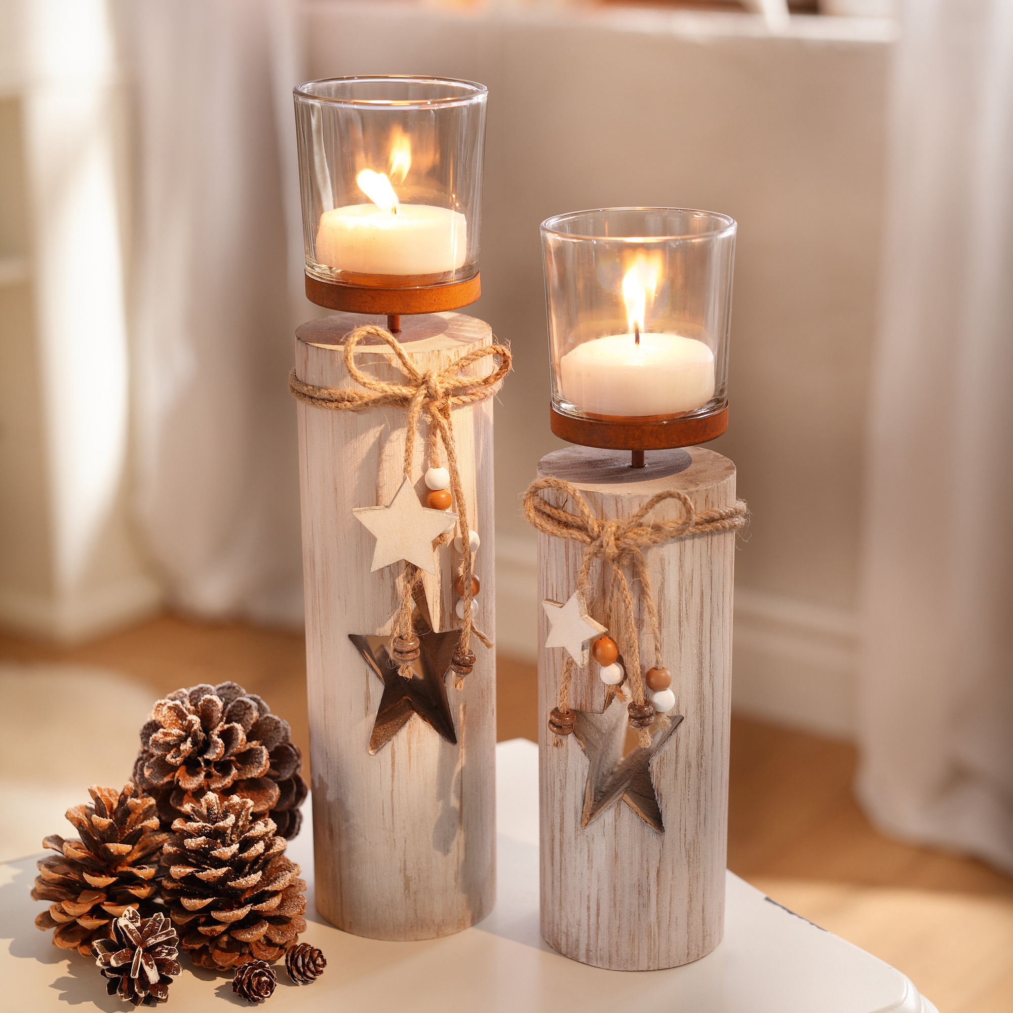 Windlicht "Sternchen", 2er Set  im Frank Flechtwaren Online Shop kaufen