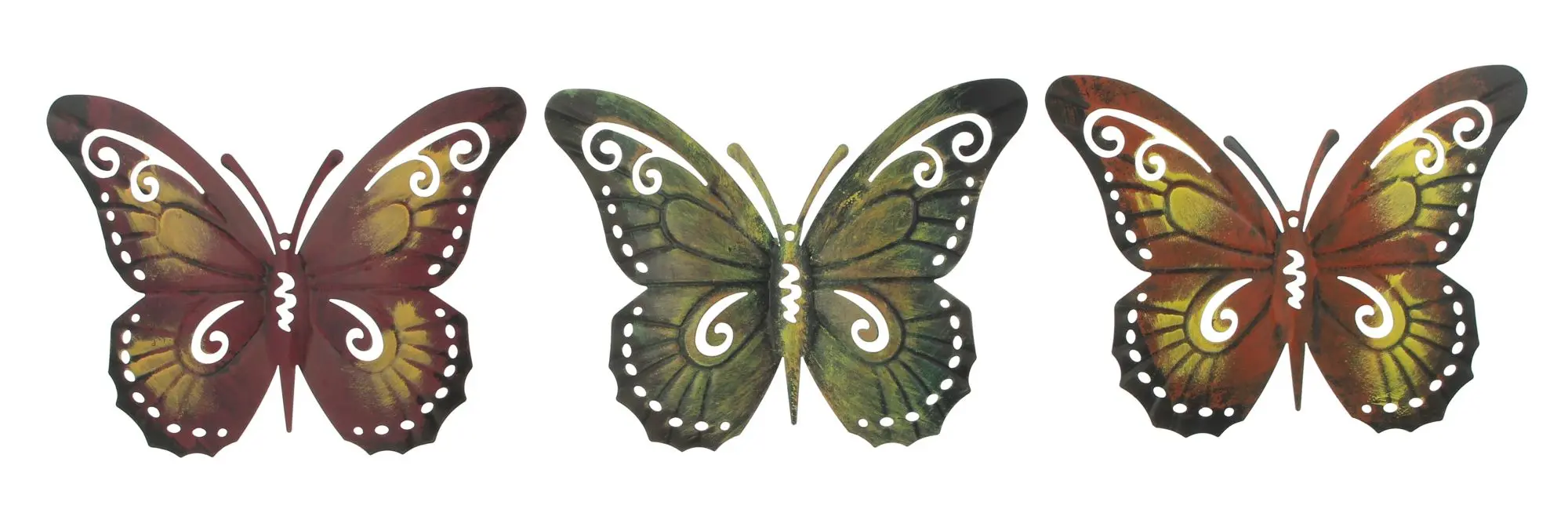 Metalldeko "Schmetterling", 3er Set im Frank Flechtwaren Online Shop für Wanddeko kaufen Metalldeko "Schmetterling", 3er Set im Frank Flechtwaren Online Shop für Wanddeko kaufen