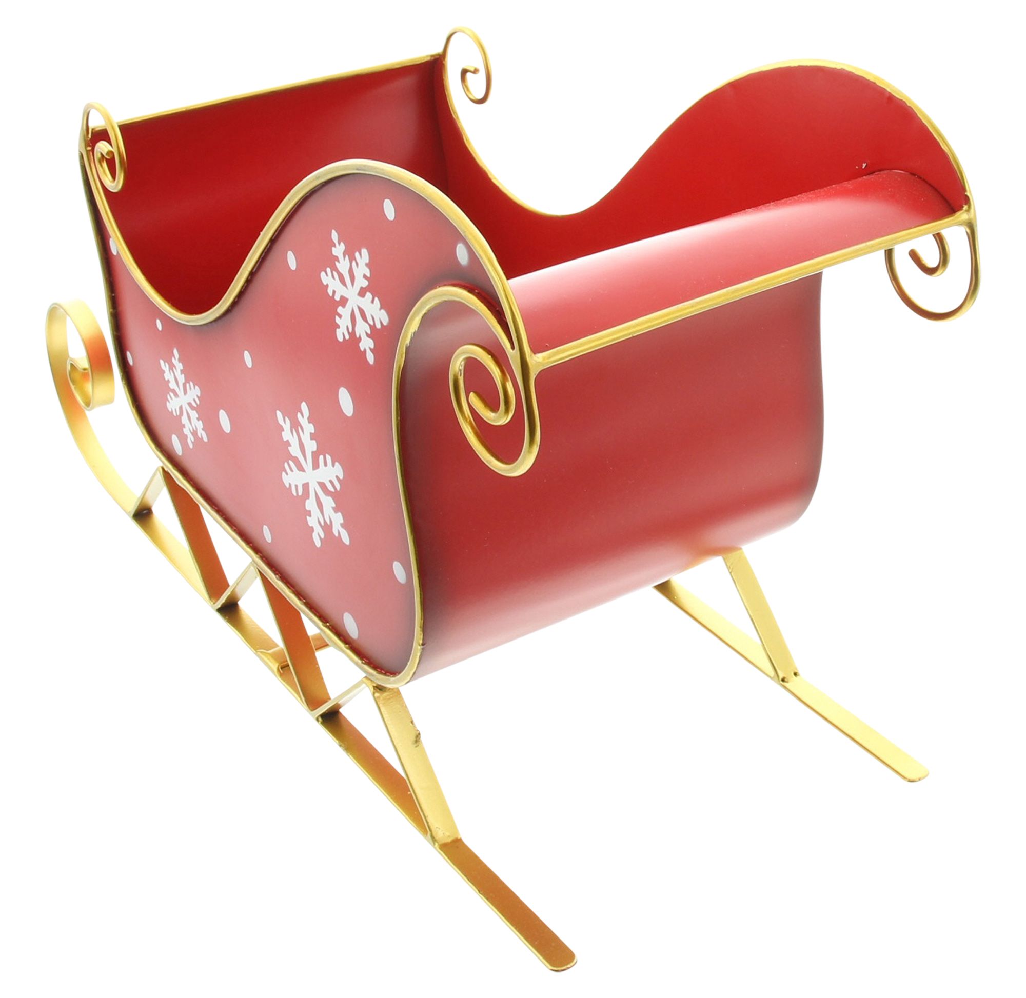 Metallschlitten "Schneeflocken"  im Frank Flechtwaren Online Shop für Schlitten kaufen