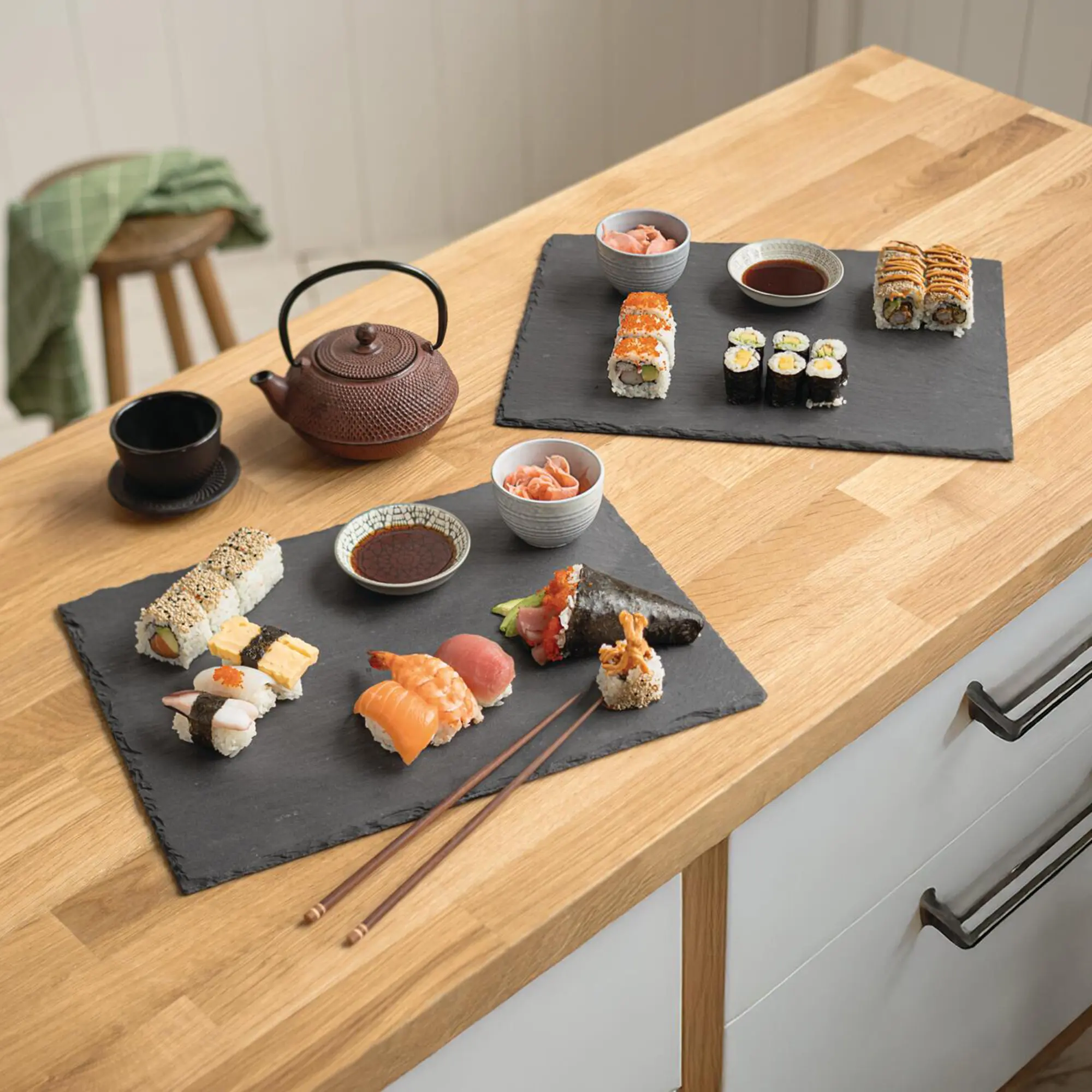 Schieferplatte "Rechteck", 2er Set  im Frank Flechtwaren Online Shop kaufen