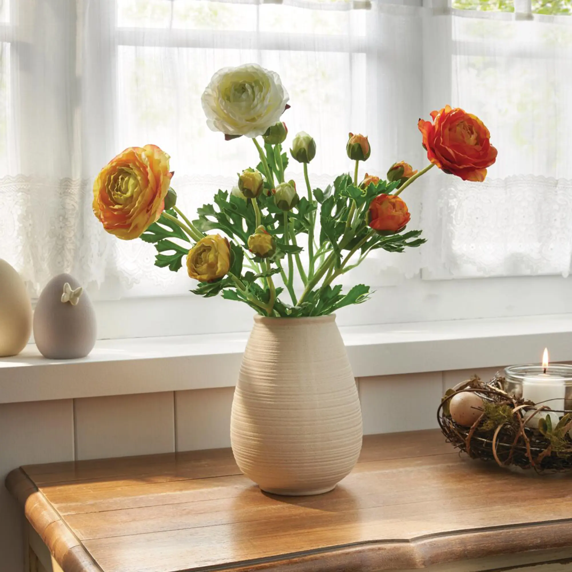 Kunstblume "Ranunkeln", 3er Set  im Frank Flechtwaren Online Shop kaufen