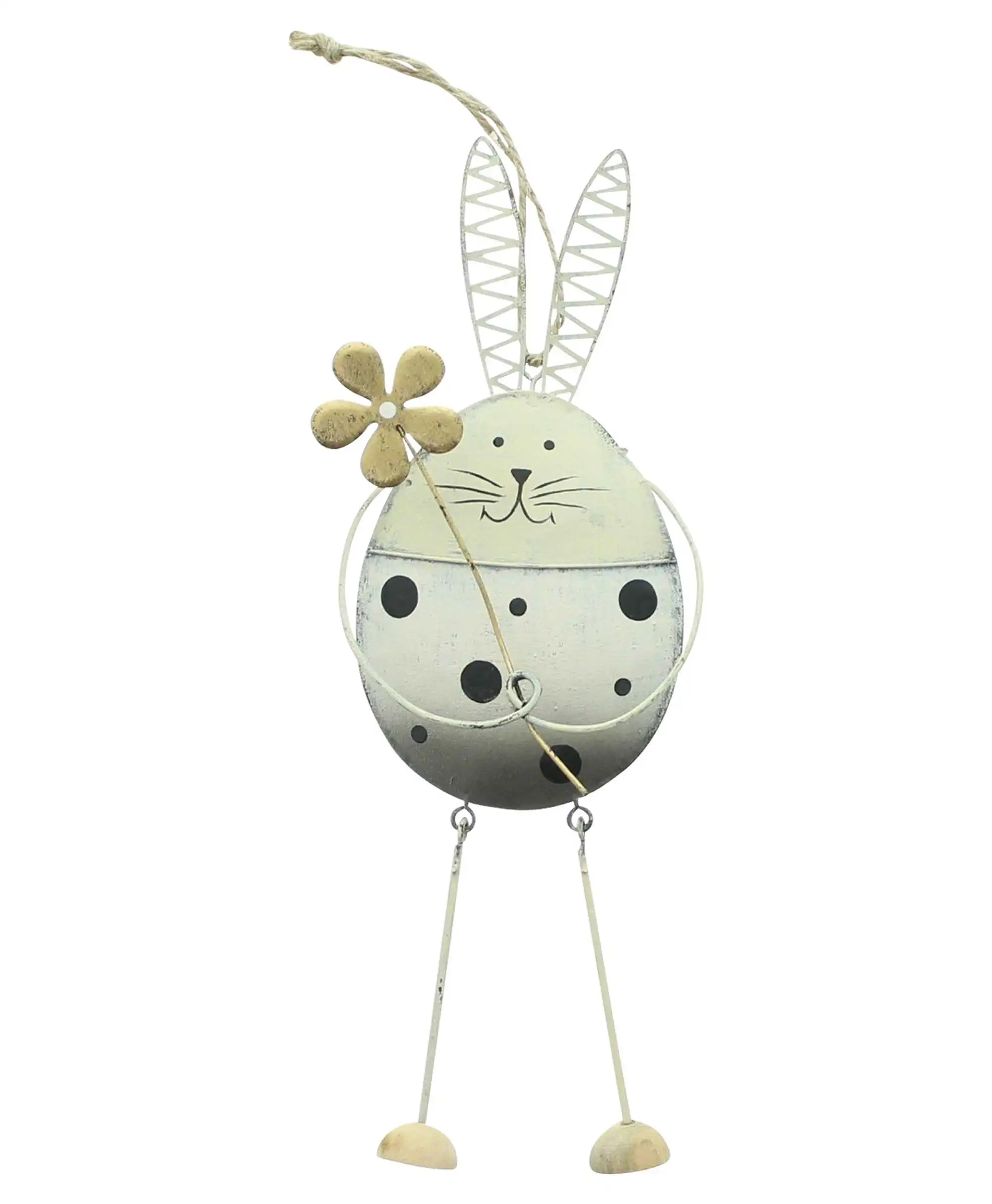 Hänger "Hase mit Blume"  im Frank Flechtwaren Online Shop für Österliche Dekohänger kaufen