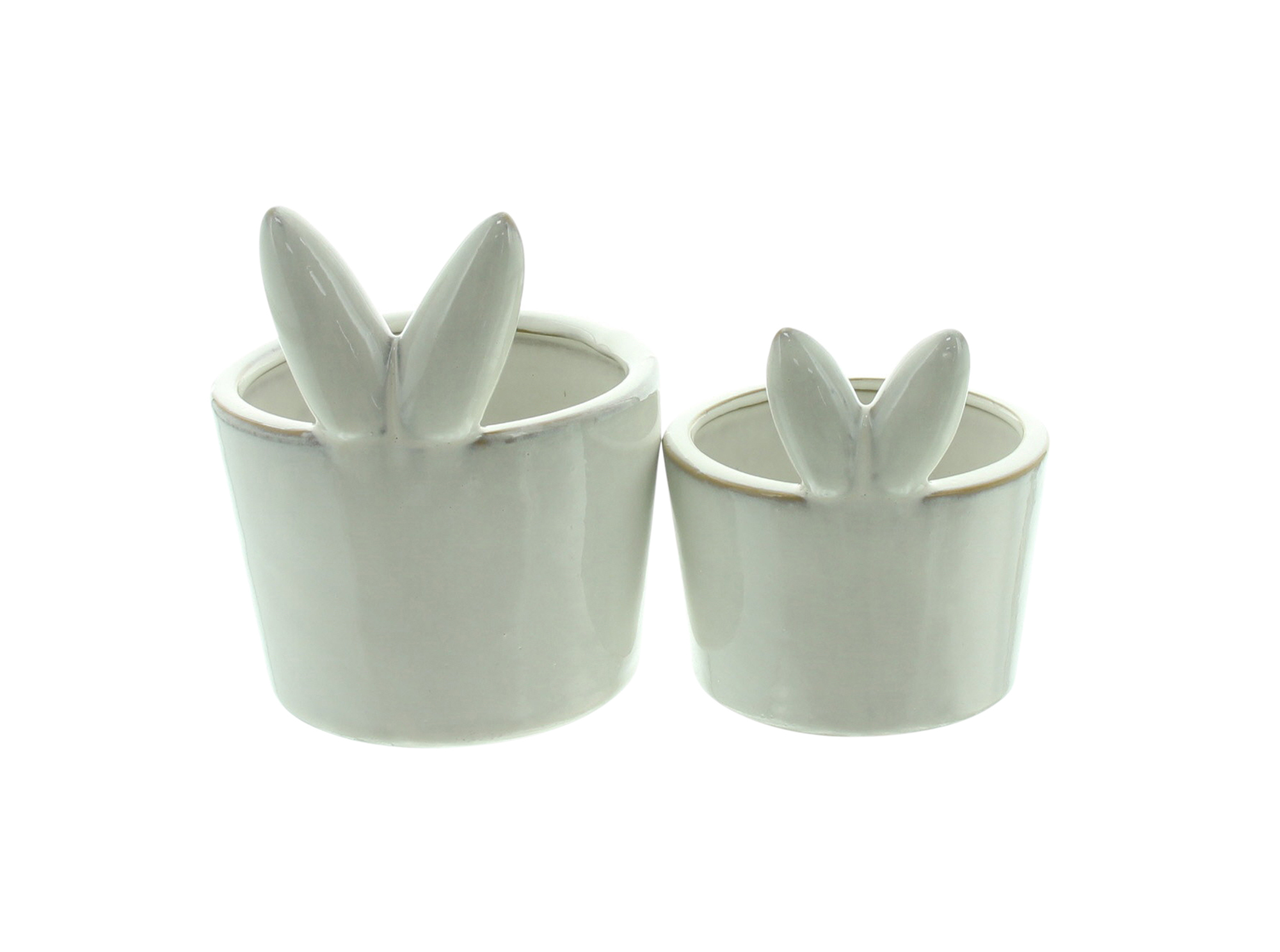 Pflanzer "Hasenohren", 2er Set  im Frank Flechtwaren Online Shop für Dekoschalen &amp; -etageren kaufen