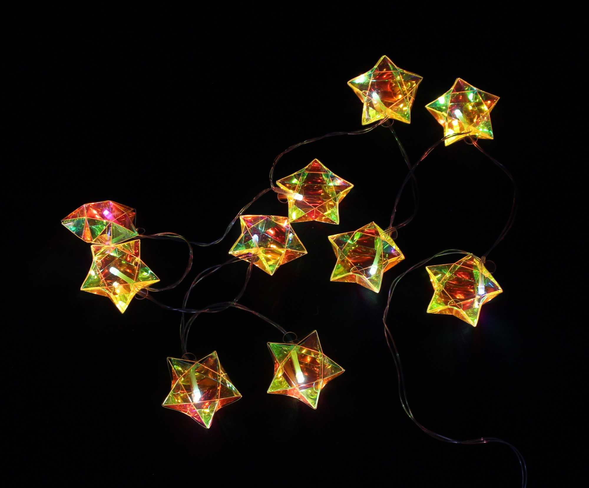 LED-Lichterkette "Rainbow-Stars"  im Frank Flechtwaren Online Shop für Weihnachten kaufen