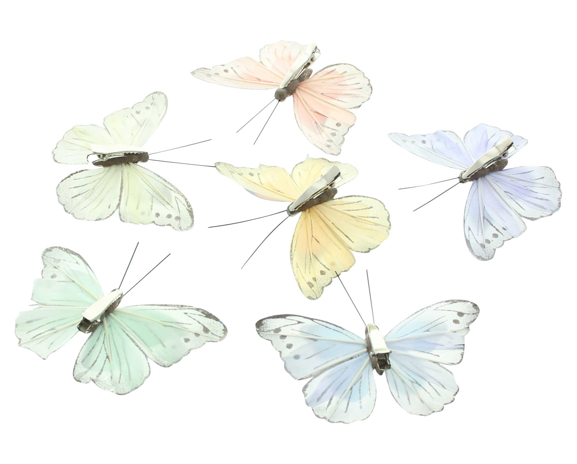 Clip "Schmetterlinge", 6er Set im Frank Flechtwaren Online Shop für Ostern kaufen Clip "Schmetterlinge", 6er Set im Frank Flechtwaren Online Shop für Ostern kaufen