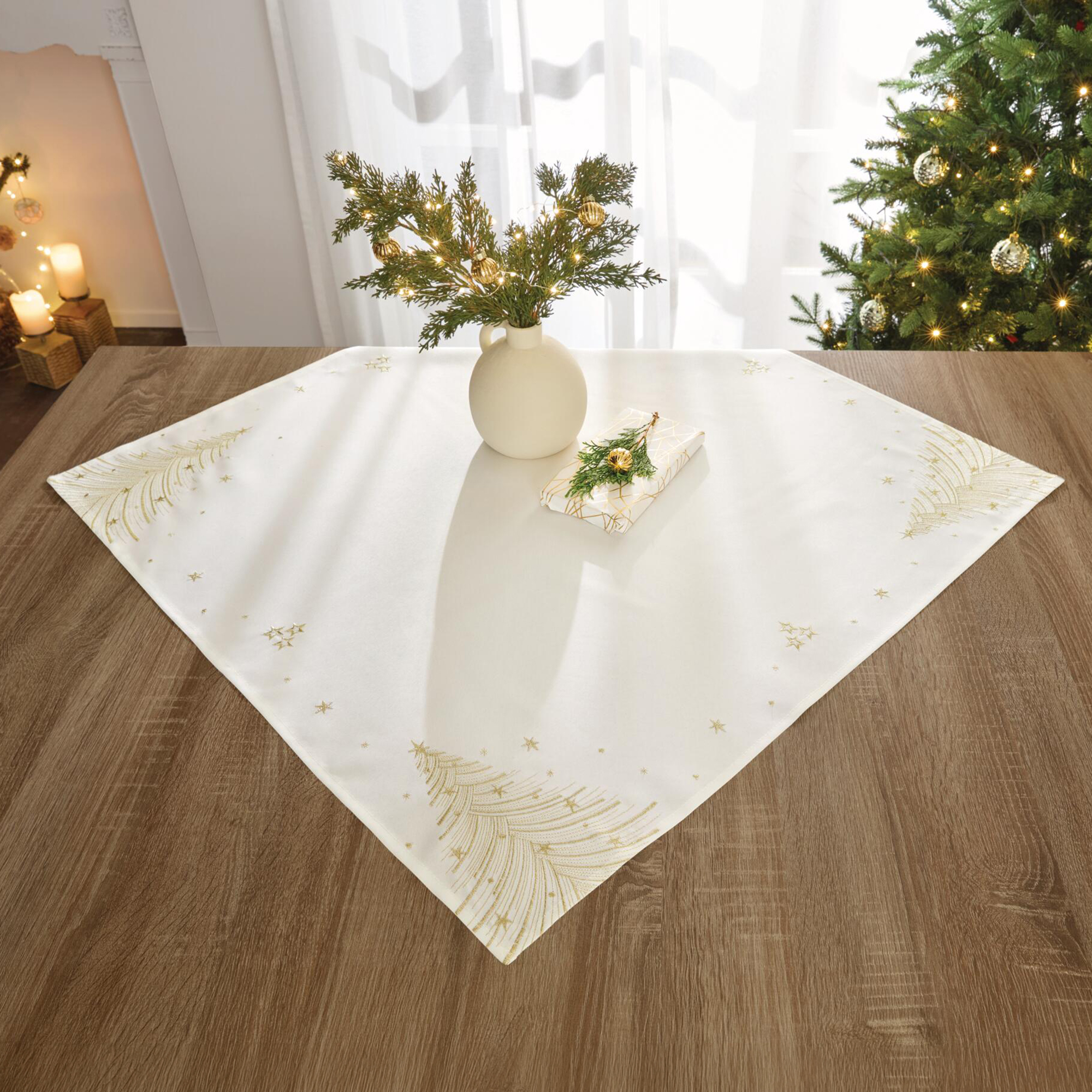 Tischdecke "Golden Christmas"  im Frank Flechtwaren Online Shop kaufen