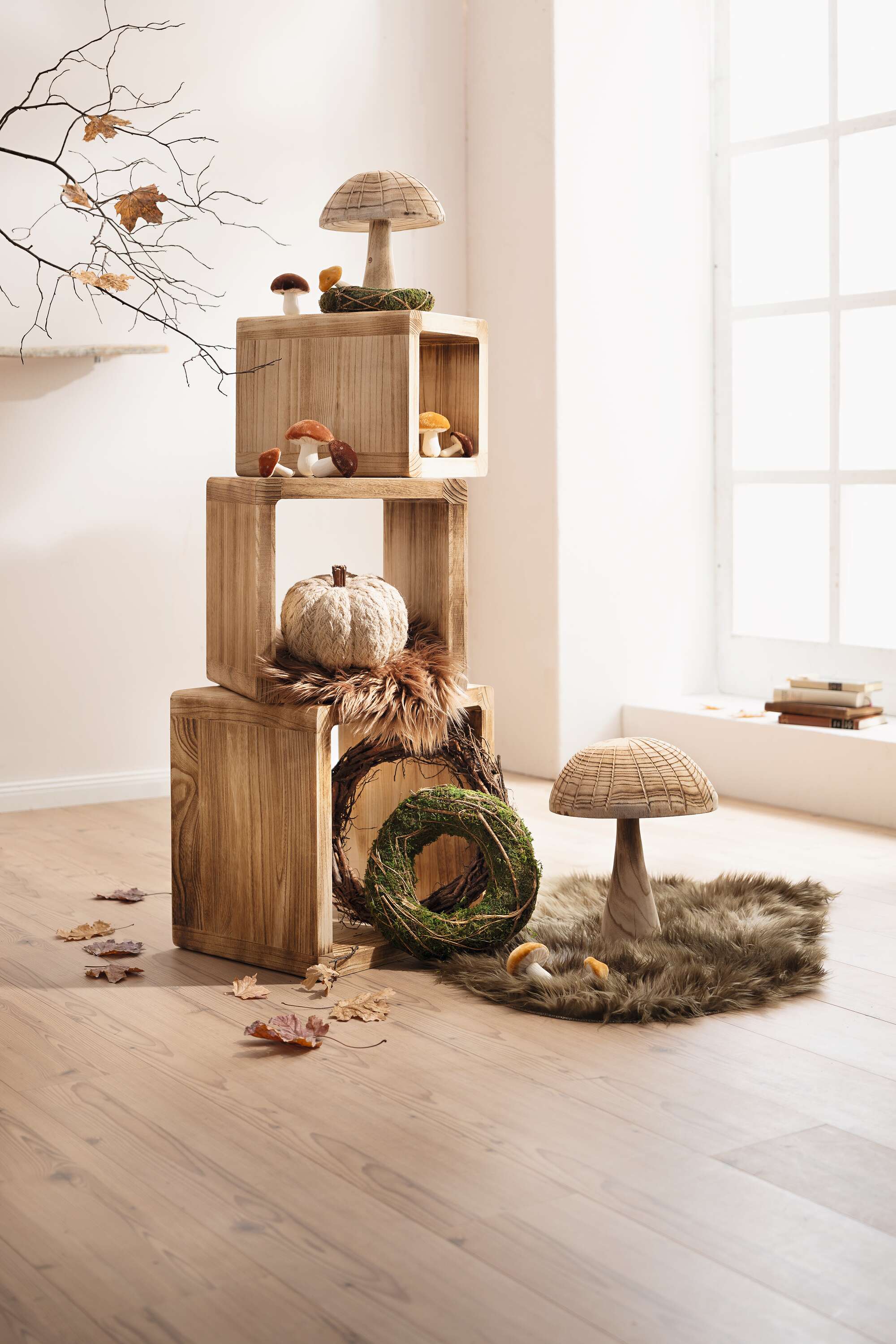 Kürbis "Naturstrick"  im Frank Flechtwaren Online Shop für Herbst kaufen