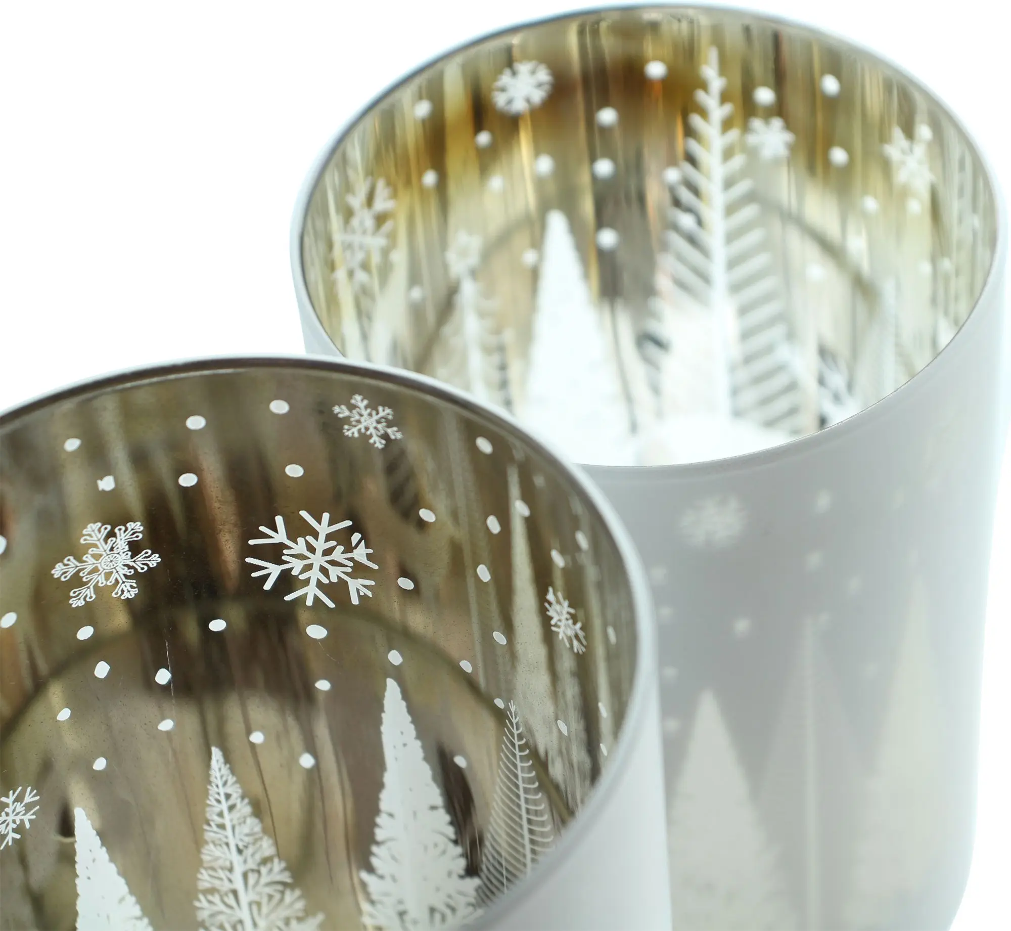 Windlicht "Winterlandschaft", 2er Set  im Frank Flechtwaren Online Shop für Windlichter kaufen