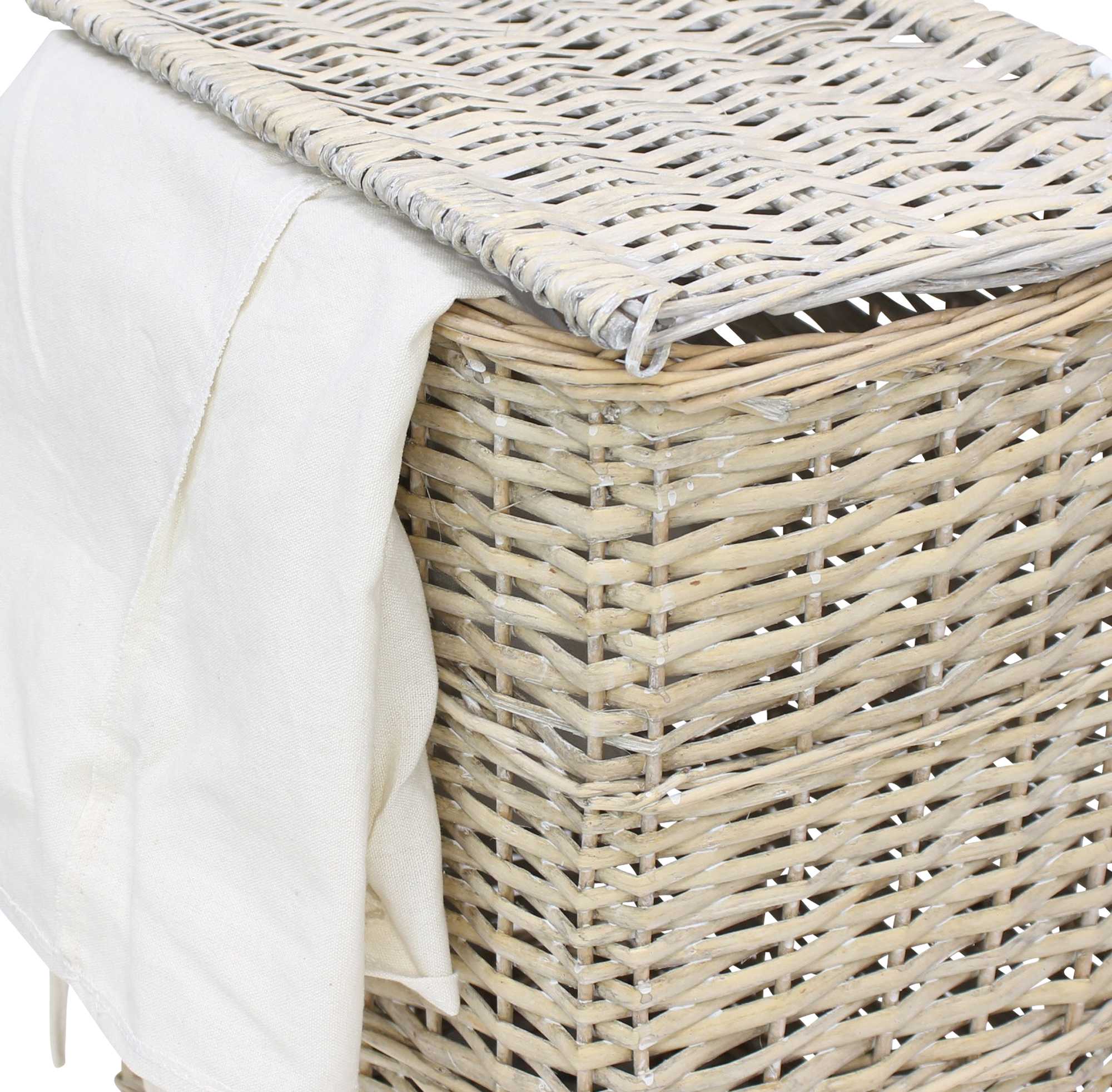 Acheter Lot de 2 paniers à linge "osier gris"  dans la boutique en ligne de Frank Flechtwaren pour Noël