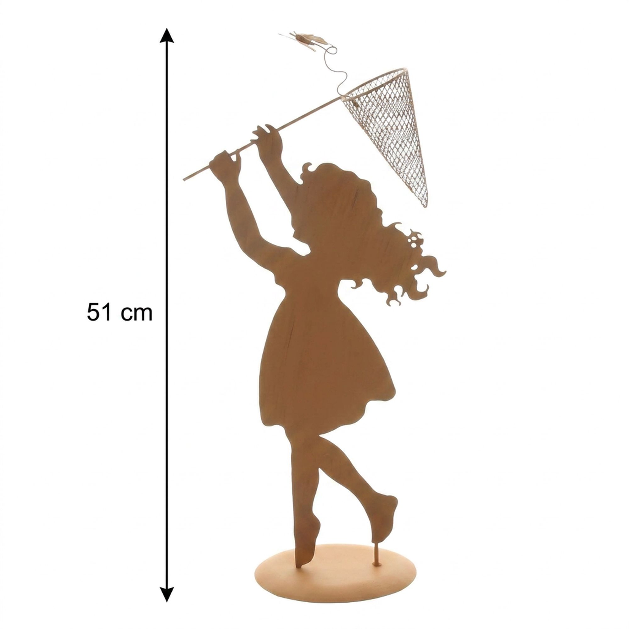 Figur "Mädchen mit Netz"  im Frank Flechtwaren Online Shop für Bunter Ostergarten kaufen