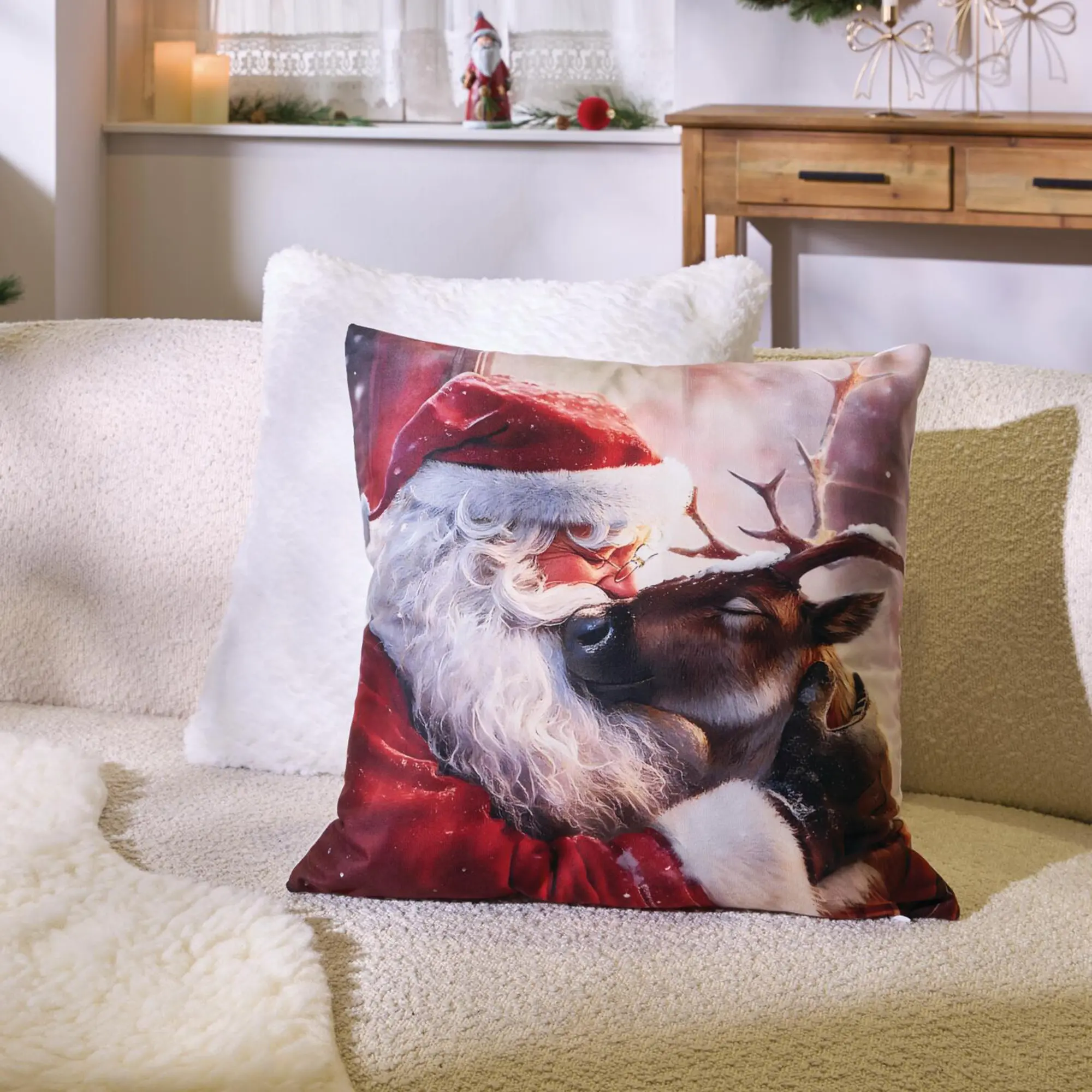 Kissenhülle "Santa's Kiss"  im Frank Flechtwaren Online Shop kaufen