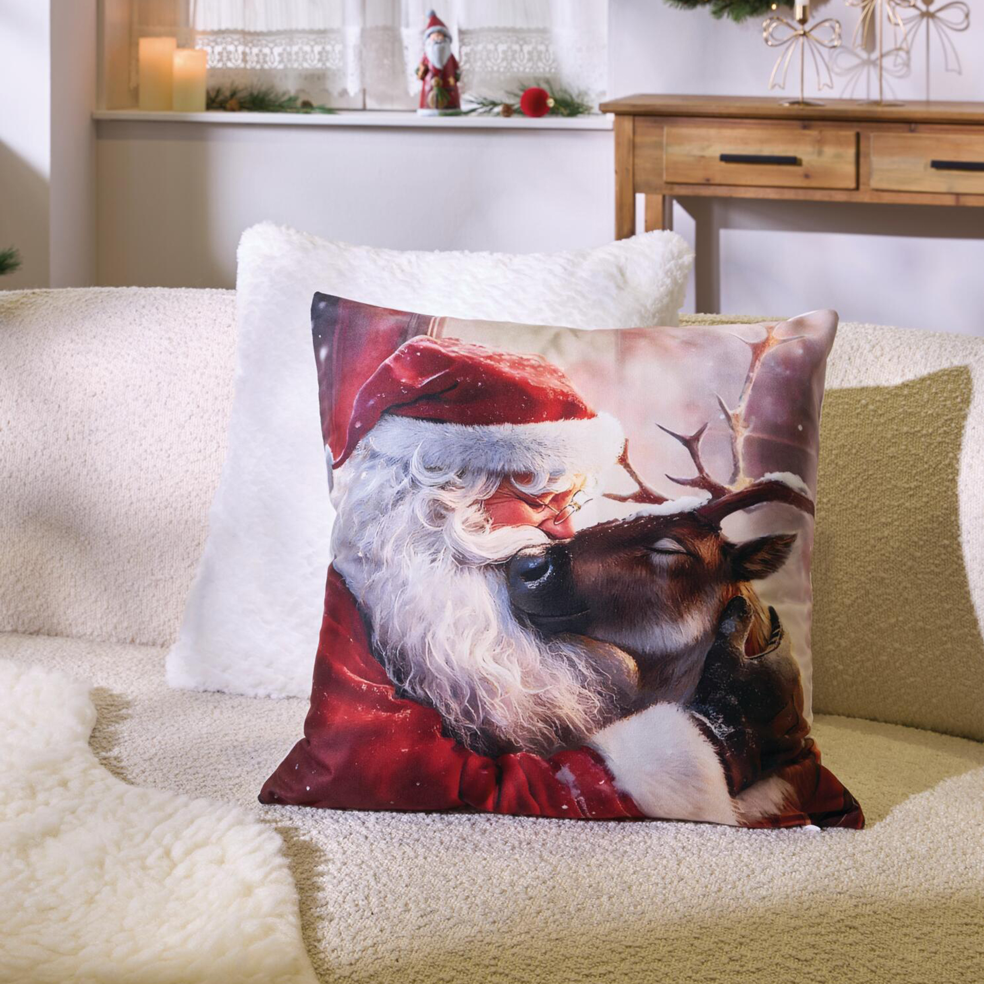 Kissenhülle "Santa's Kiss"  im Frank Flechtwaren Online Shop kaufen