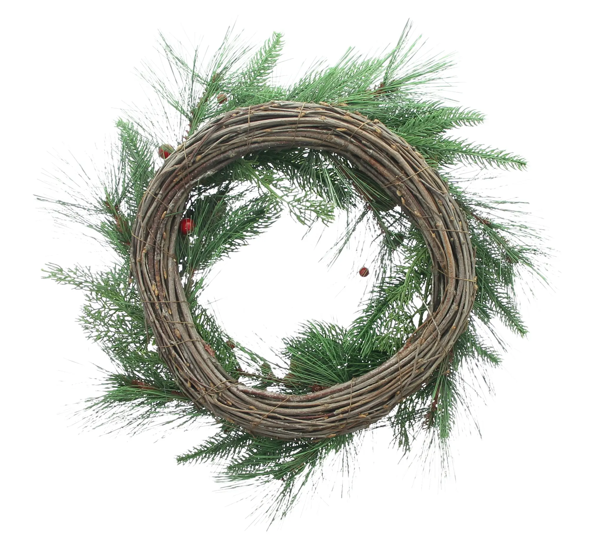 Kranz "Beeren &amp; Zapfen"  im Frank Flechtwaren Online Shop für Weihnachtliche Kränze kaufen