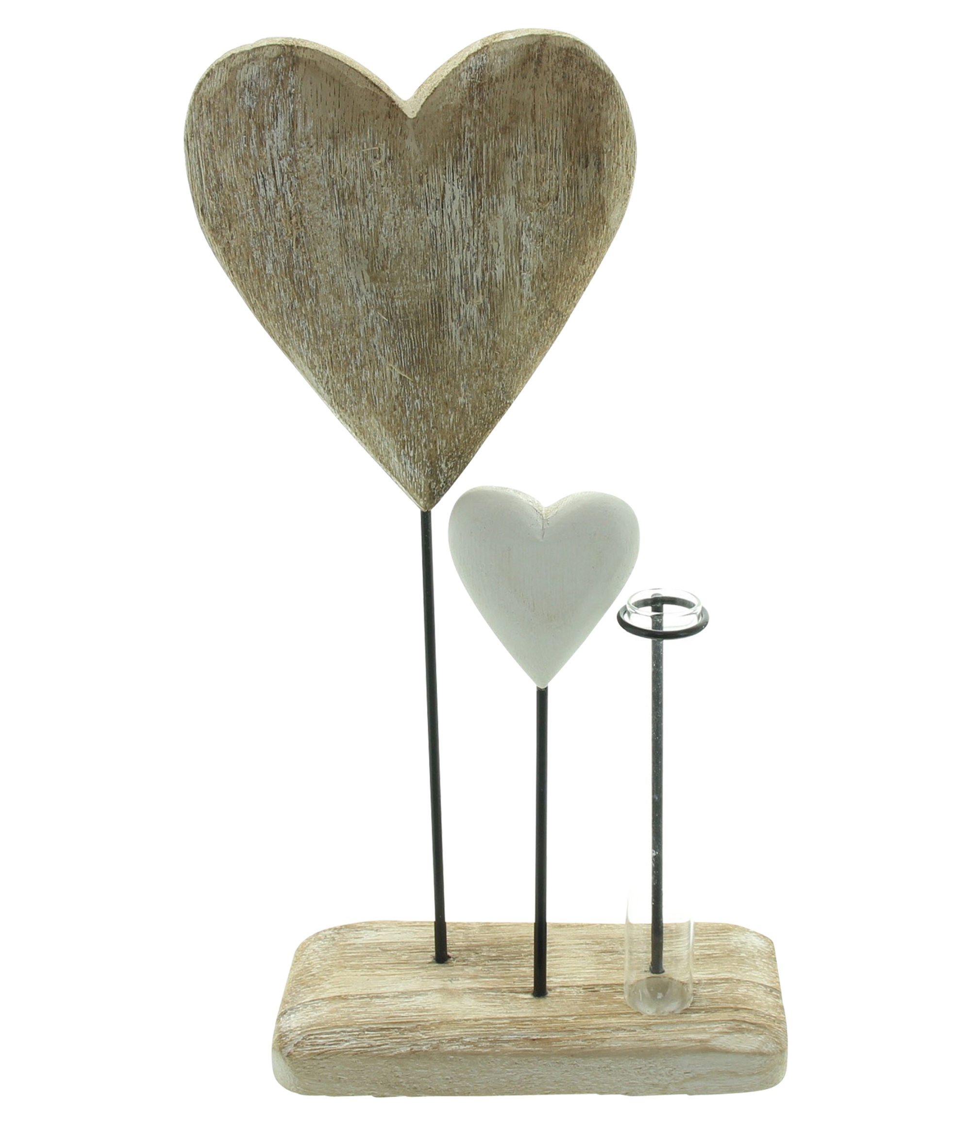 Board "Herzchen mit Vase"  im Frank Flechtwaren Online Shop für Dekovasen kaufen