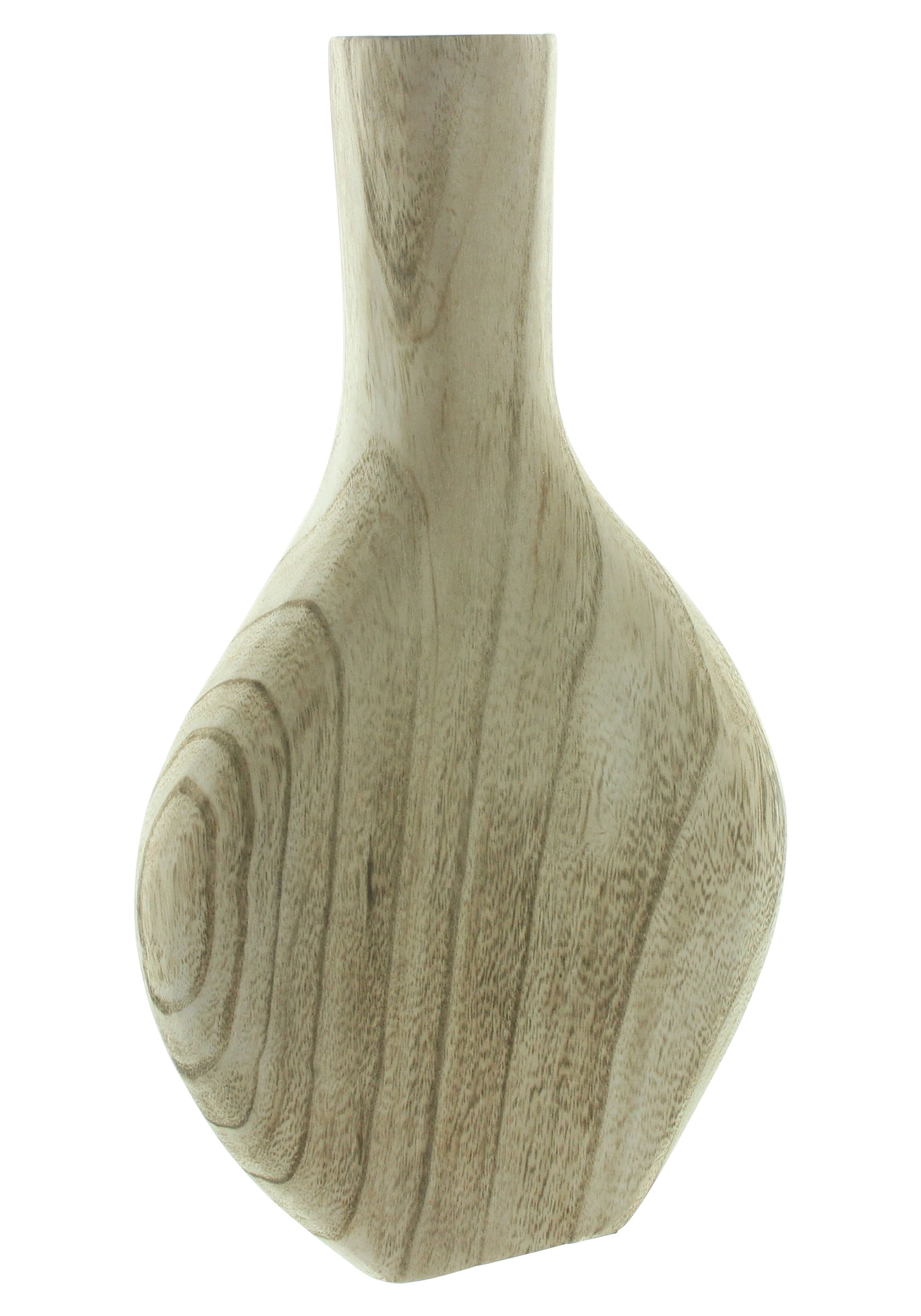 Dekovase "Wood", flach im Frank Flechtwaren Online Shop für Wohnzimmer kaufen Dekovase "Wood", flach im Frank Flechtwaren Online Shop für Wohnzimmer kaufen