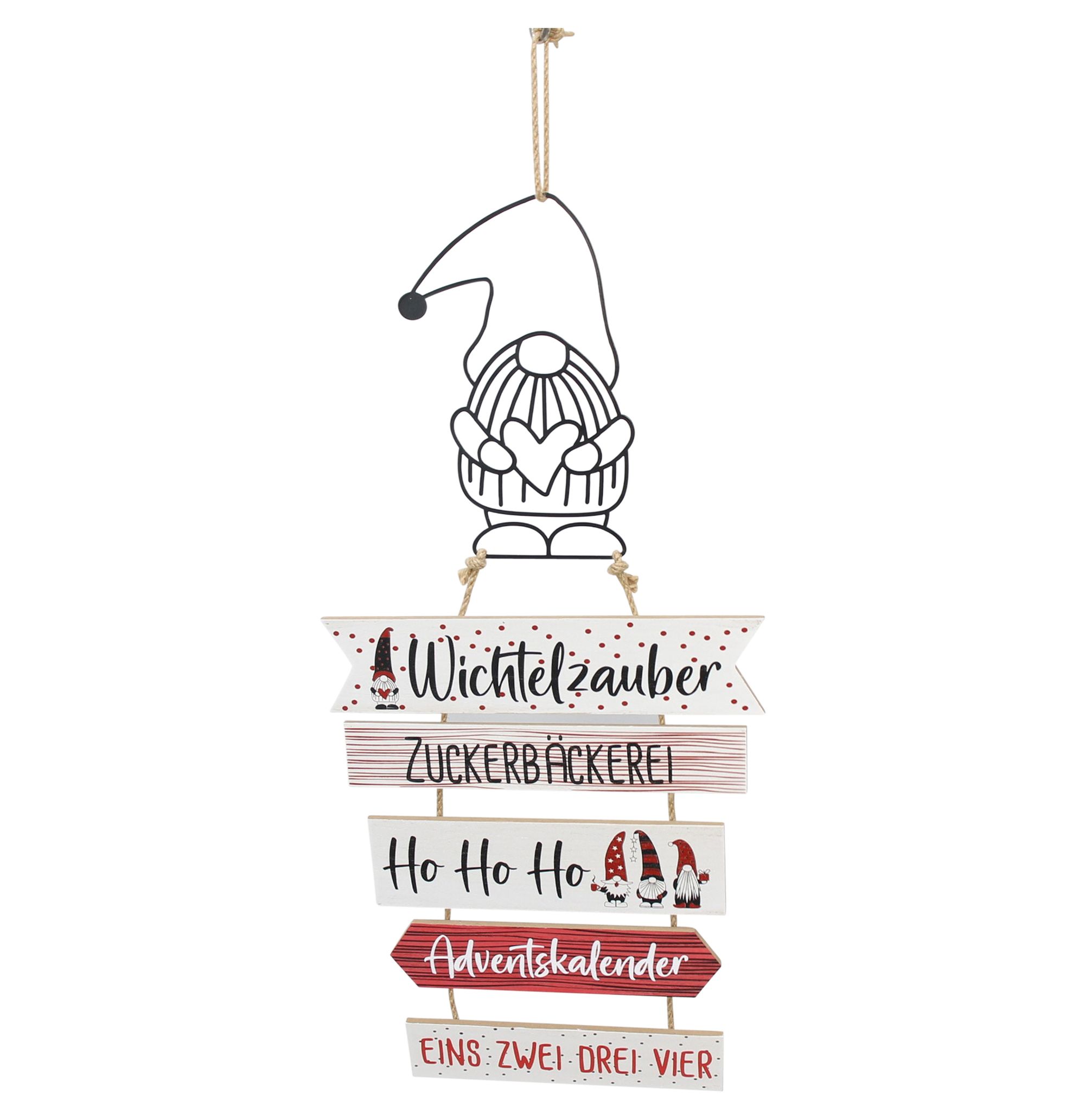 Schild "Weihnachts-Wichtelzauber"  im Frank Flechtwaren Online Shop für Dekohänger  kaufen
