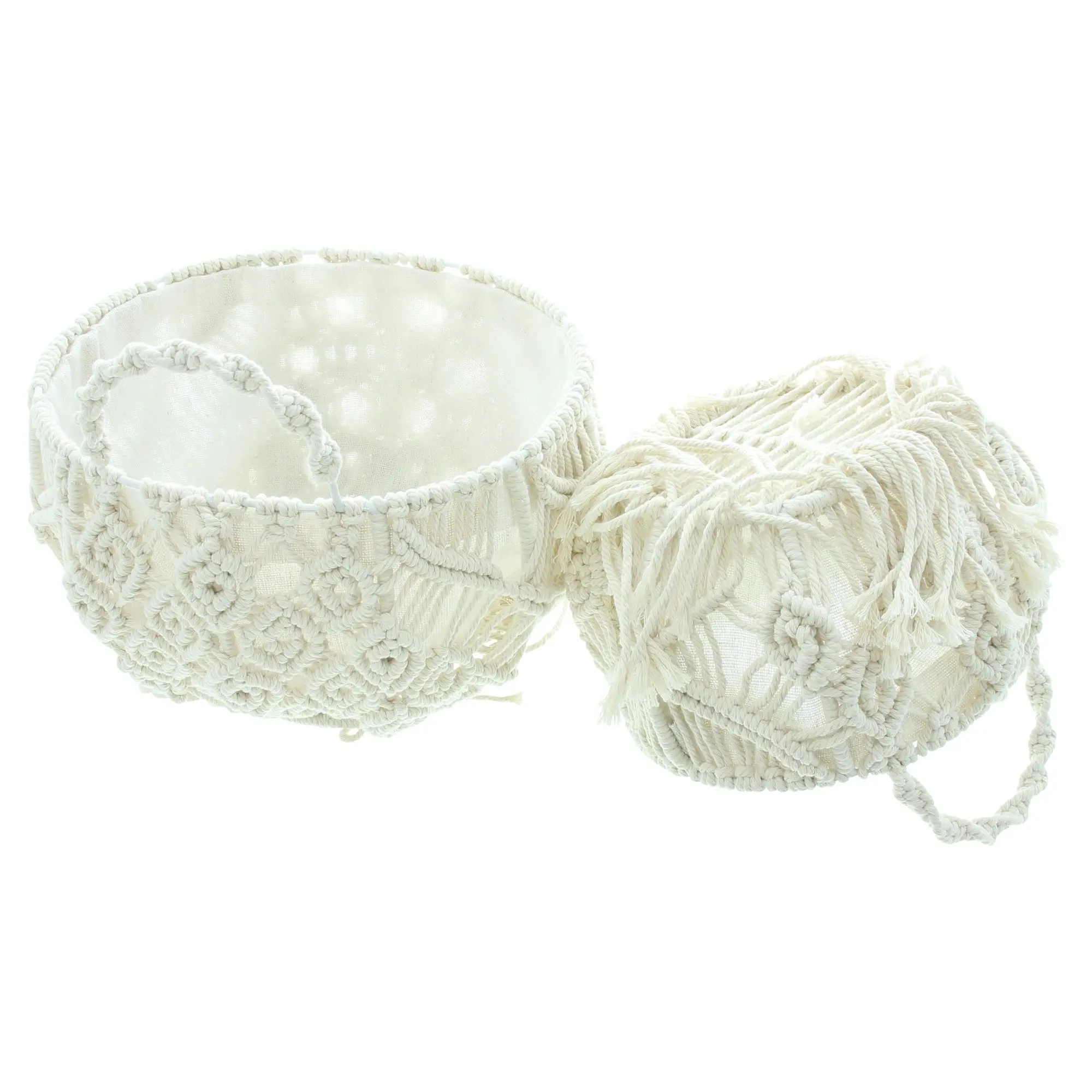 Wandkorb "Makramee", 2er Set im Frank Flechtwaren Online Shop für Lässiger Look kaufen Wandkorb "Makramee", 2er Set im Frank Flechtwaren Online Shop für Lässiger Look kaufen