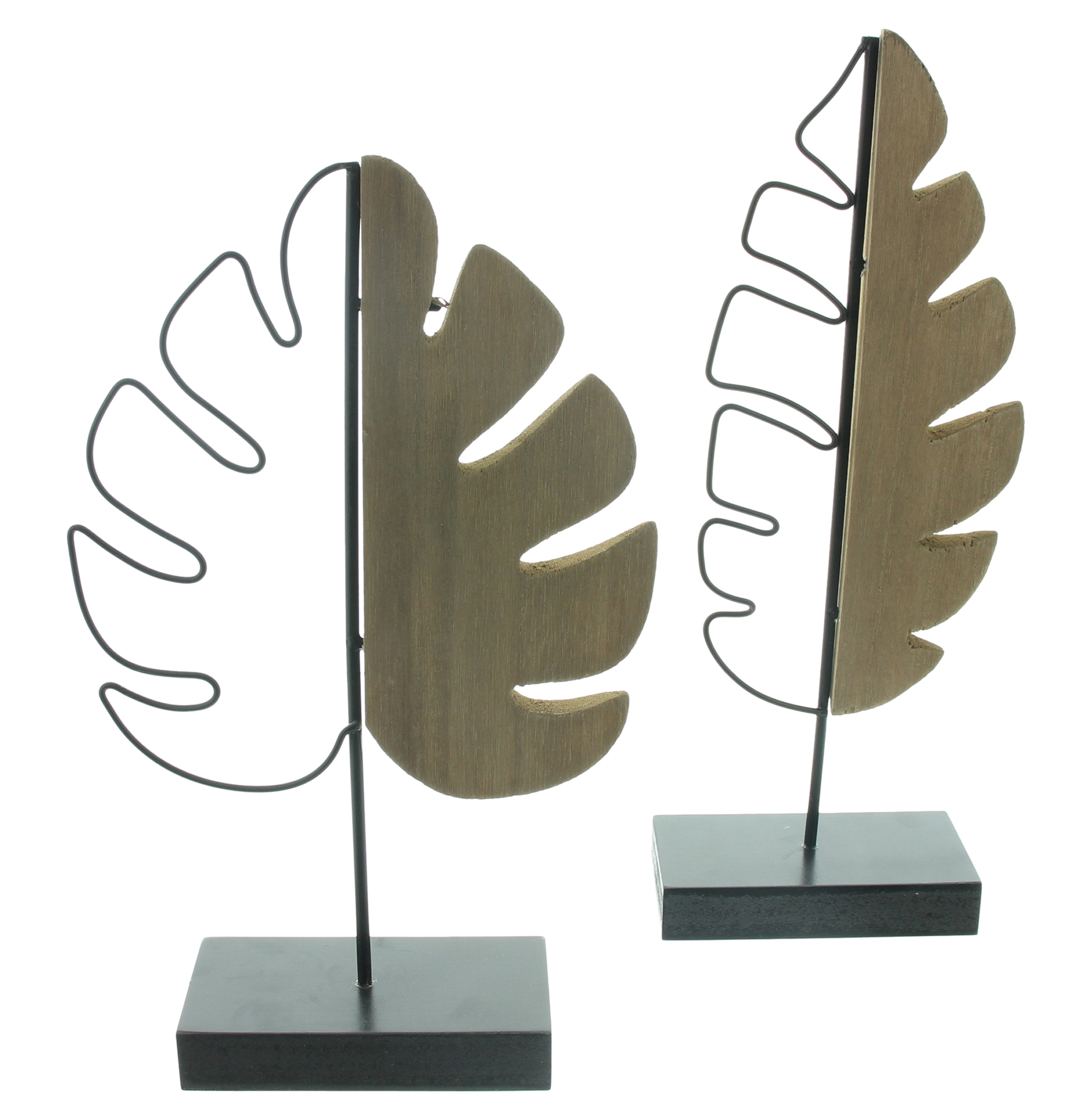 Dekoelement "Blätter", 2er Set  im Frank Flechtwaren Online Shop für Gerade eingetroffen kaufen