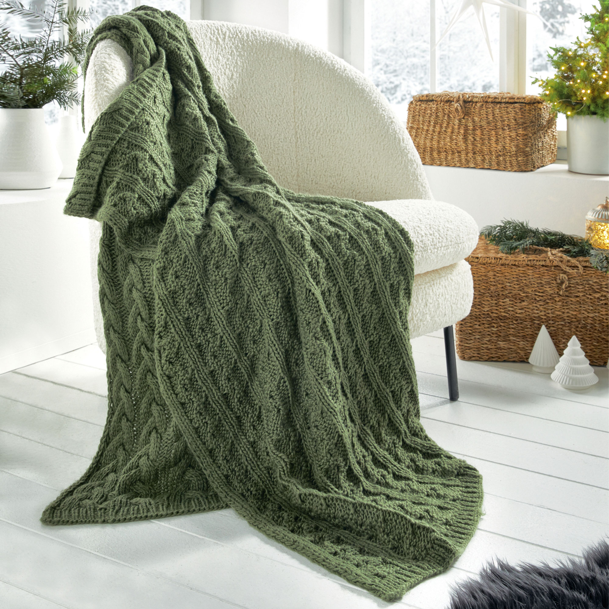 Kuscheldecke "Strickzopf"  im Frank Flechtwaren Online Shop kaufen
