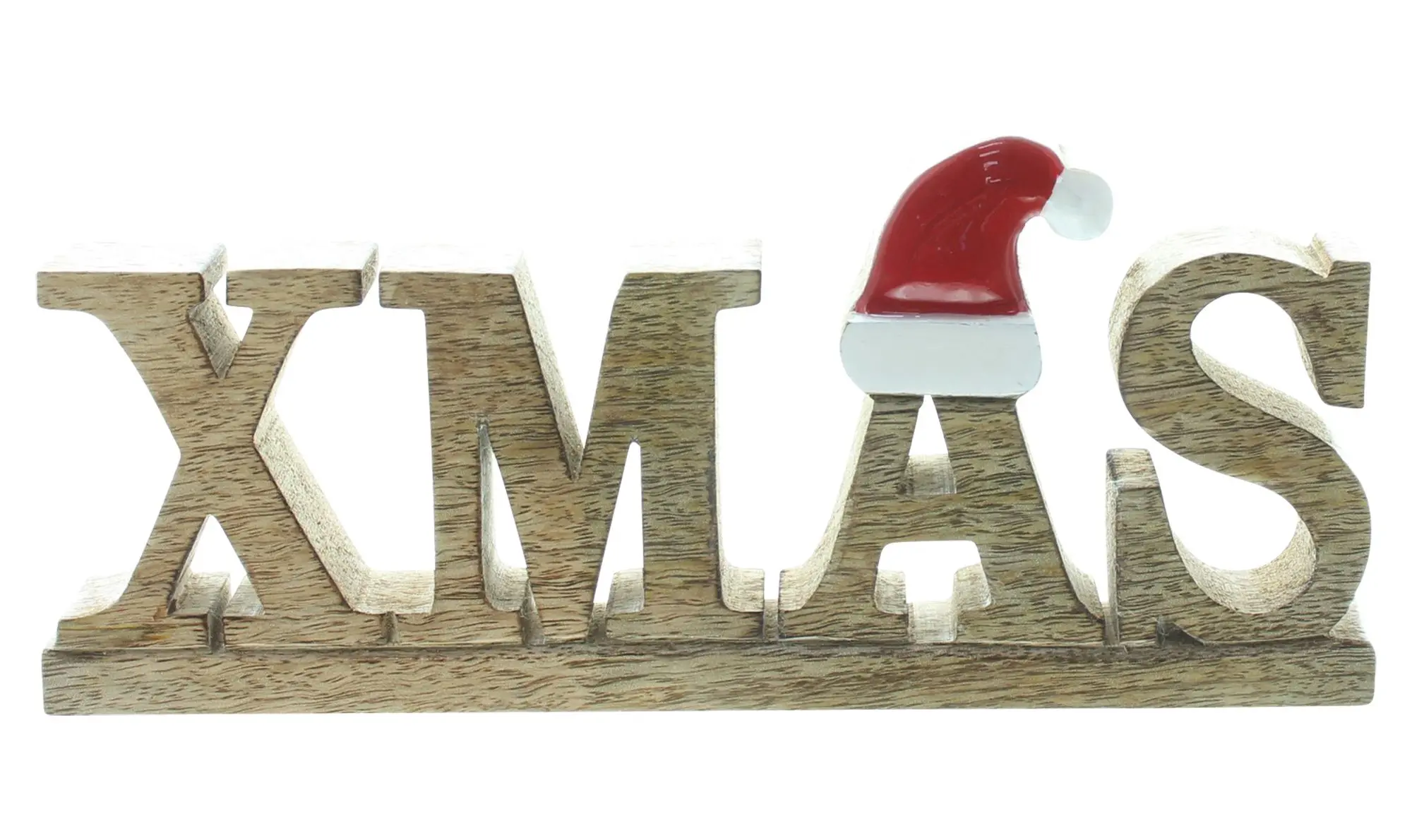 Schriftzug "XMAS" mit Zipfelmütze  im Frank Flechtwaren Online Shop für  kaufen