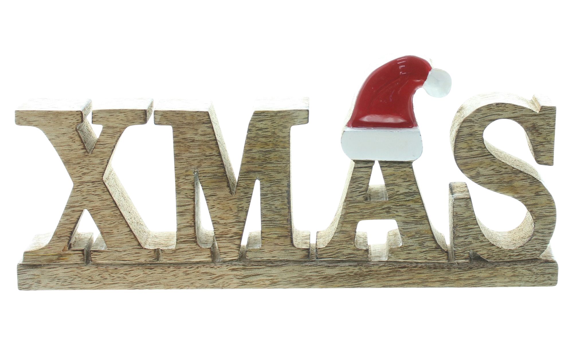 Schriftzug "XMAS" mit Zipfelmütze  im Frank Flechtwaren Online Shop für Sterne kaufen