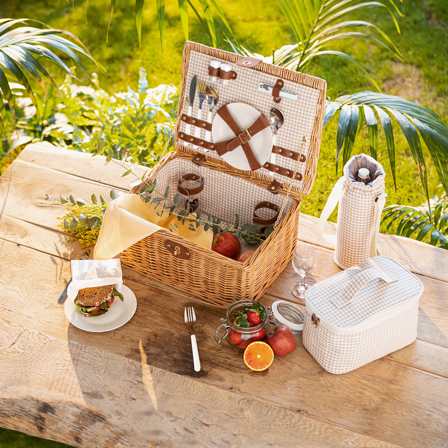 Picknickkorb "Duo", 16tlg.  im Frank Flechtwaren Online Shop kaufen