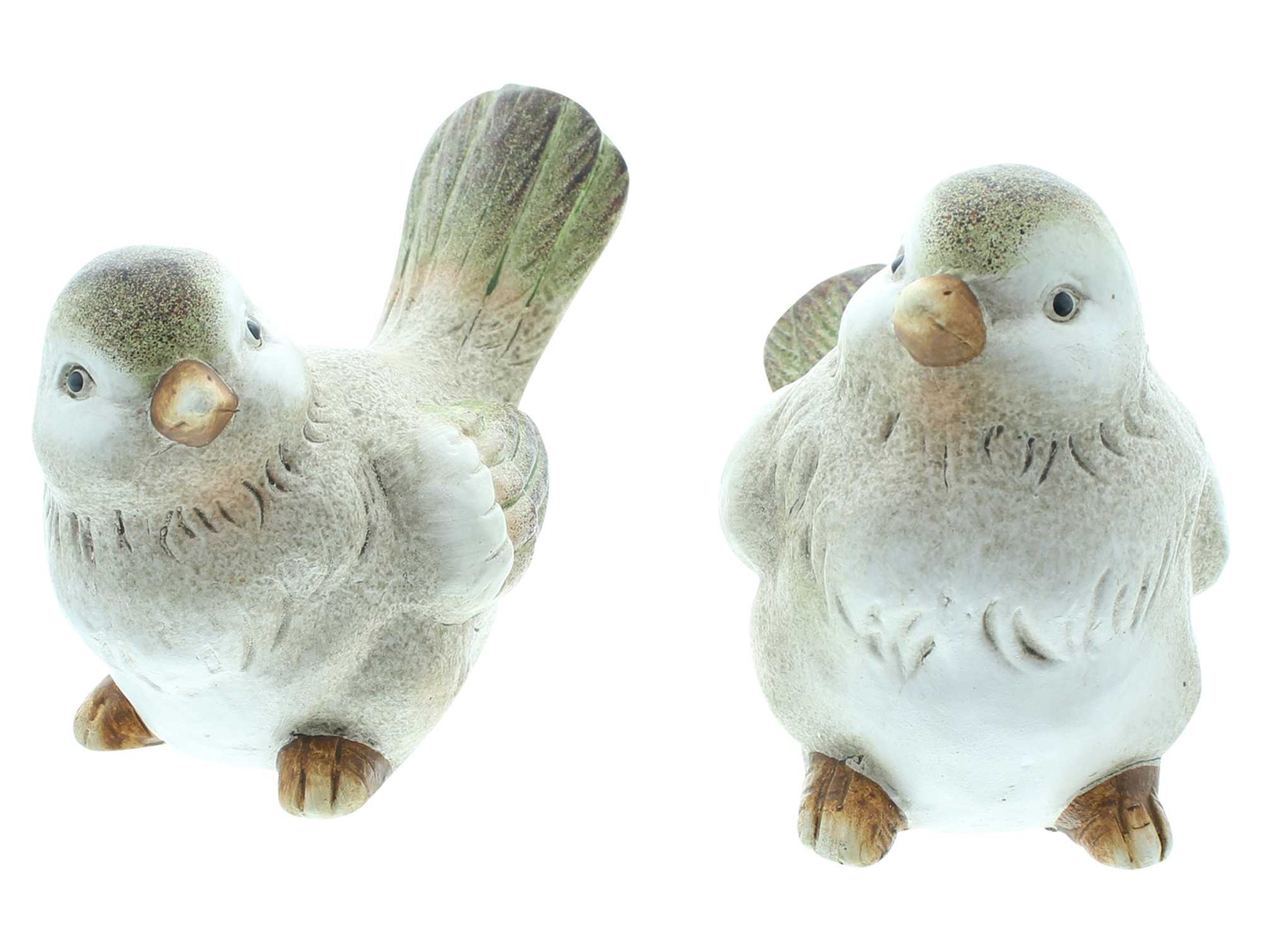 Vogel "Piepmatz", 2er Set  im Frank Flechtwaren Online Shop für Gartenfiguren kaufen