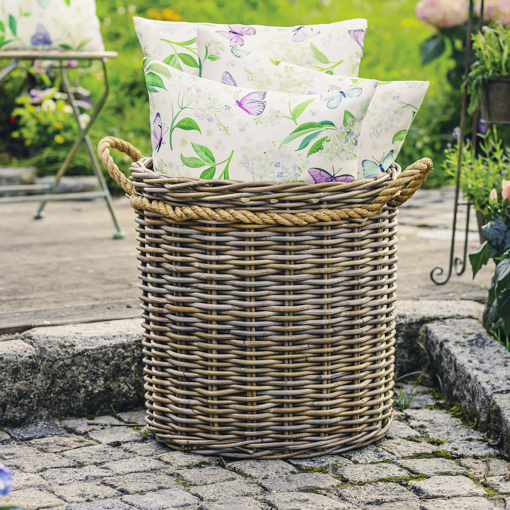 Rattankorb "Koboo-Grey"  im Frank Flechtwaren Online Shop kaufen
