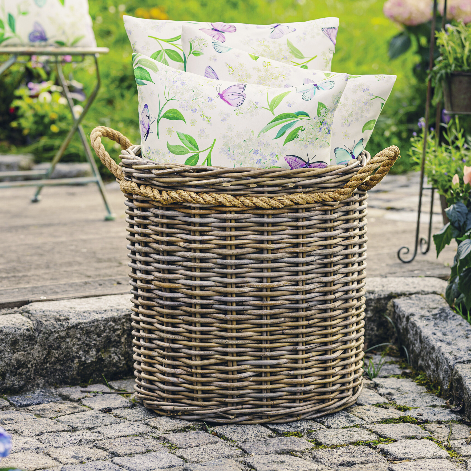 Rattankorb "Koboo-Grey"  im Frank Flechtwaren Online Shop kaufen