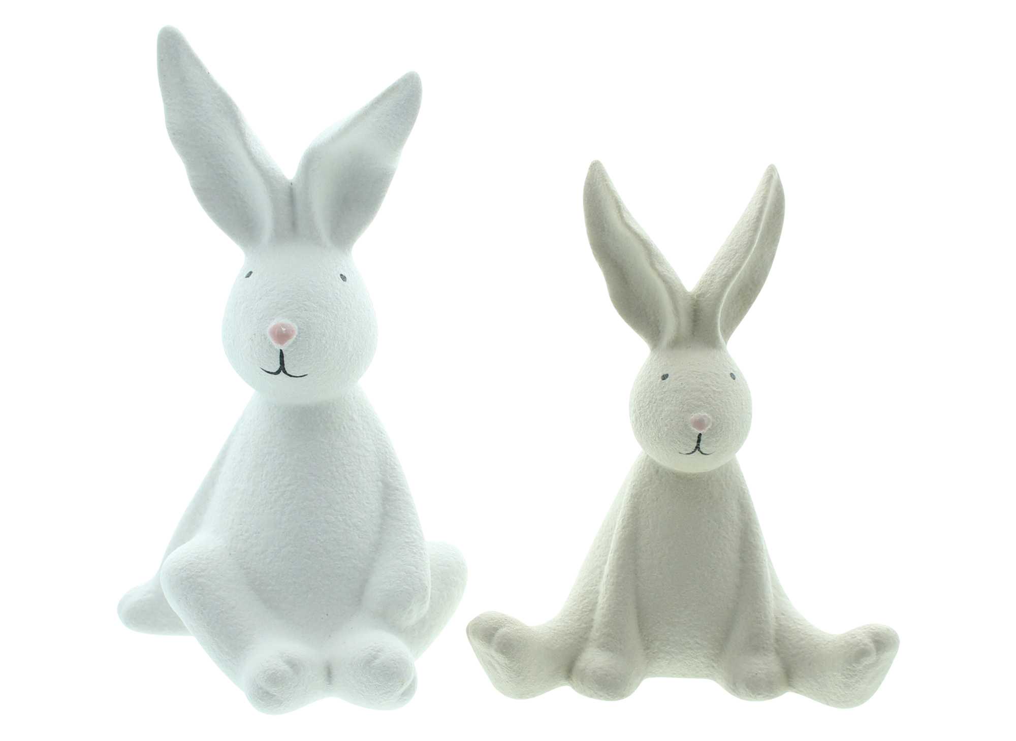 Hase "White &amp; Cream", 2er Set  im Frank Flechtwaren Online Shop für Ostern kaufen