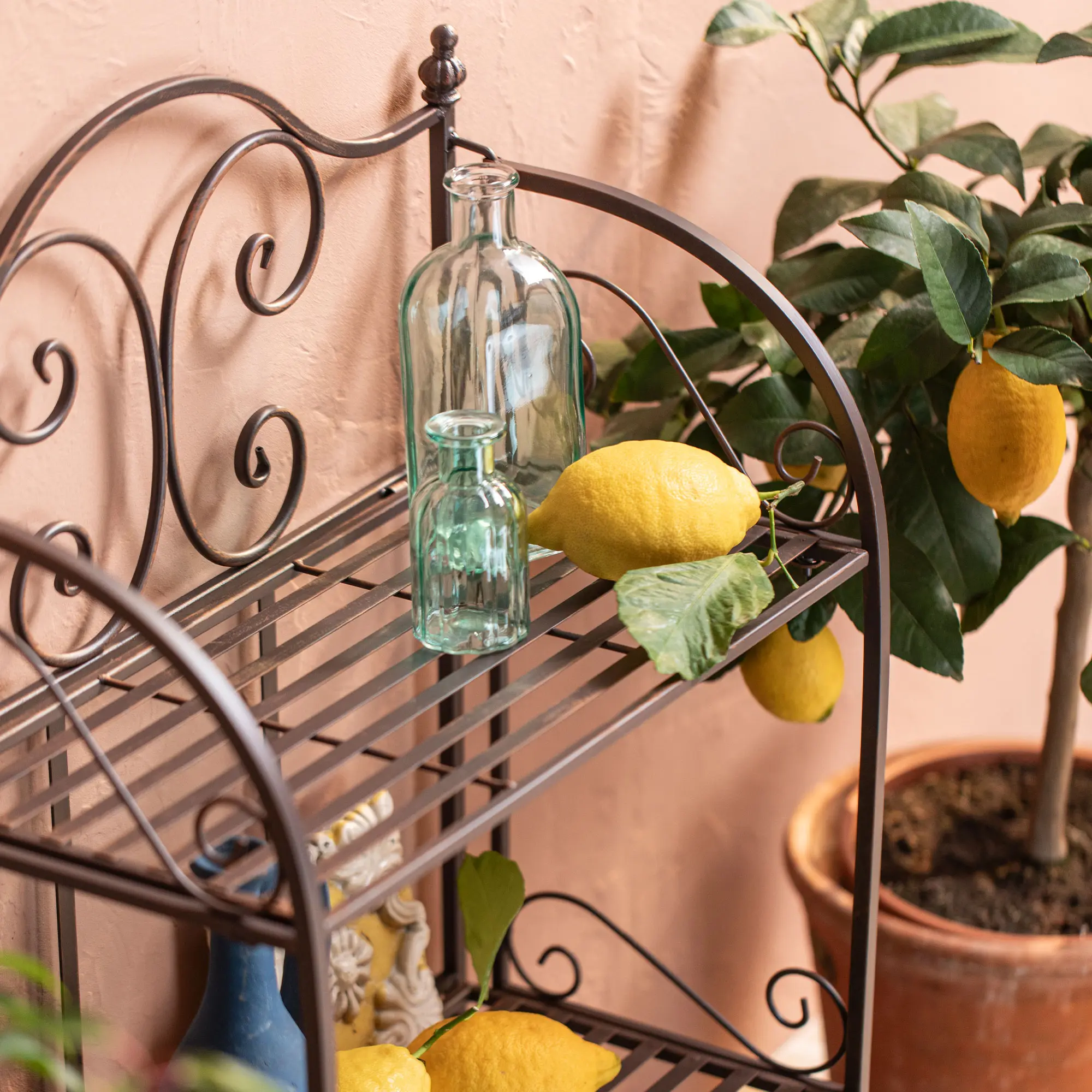 Regal "Arabeske"  im Frank Flechtwaren Online Shop für Regale für den Garten kaufen