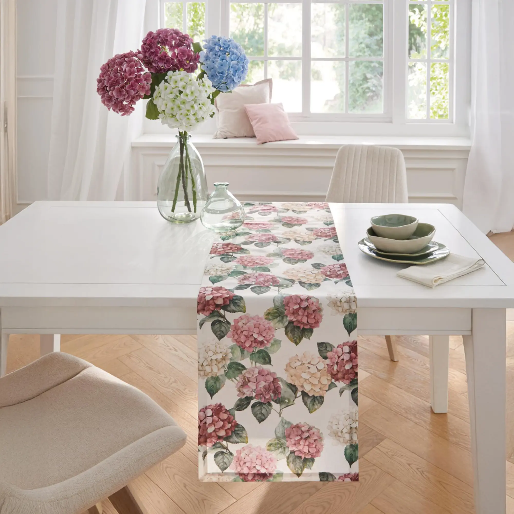 Kunstblume "Rosa Hortensie"  im Frank Flechtwaren Online Shop für Kunstpflanzen kaufen