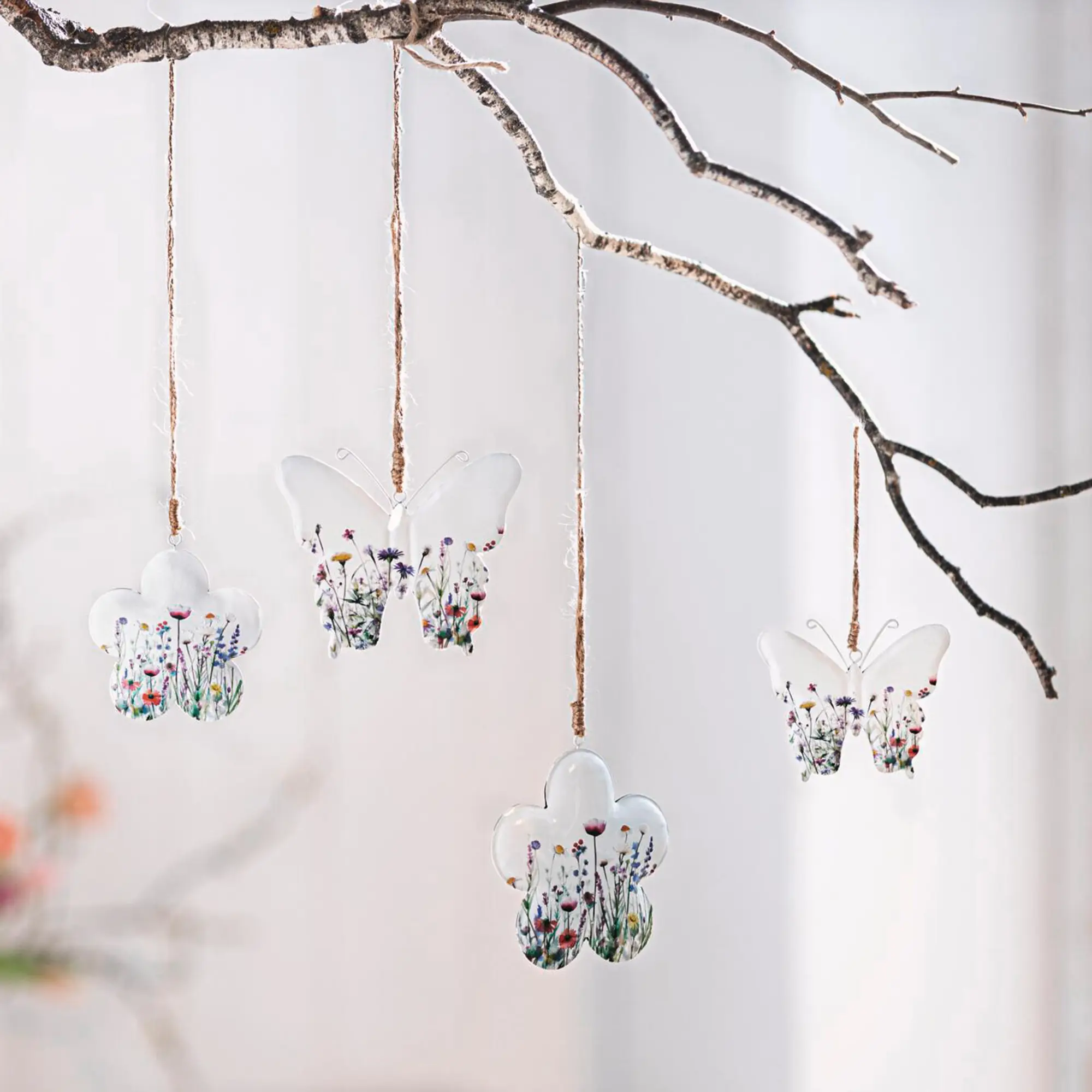 Hänger "Frühlingswiese", 4er Set  im Frank Flechtwaren Online Shop kaufen