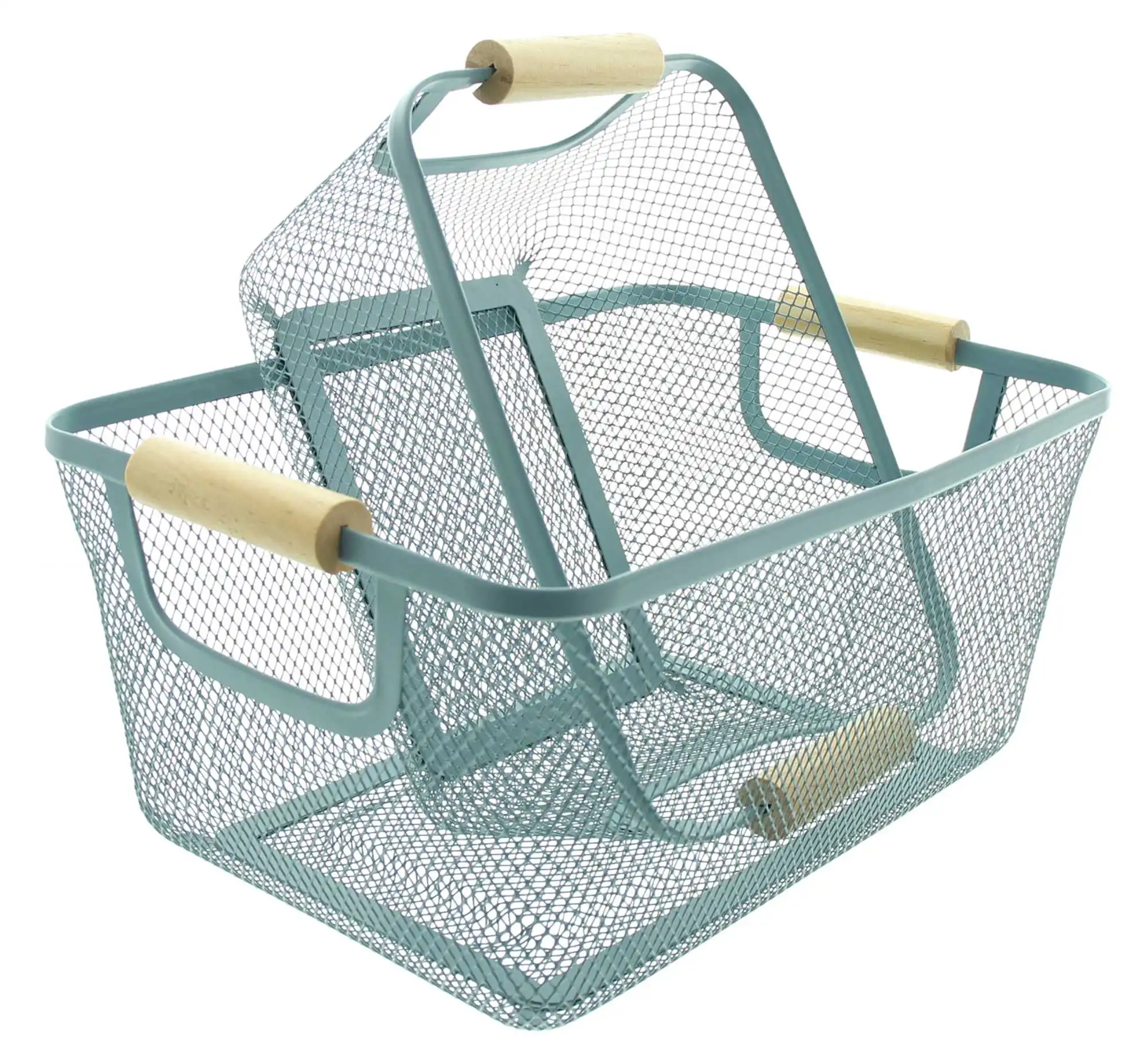 Füllkorb "Smoke Blue", 2er Set  im Frank Flechtwaren Online Shop für Küche kaufen