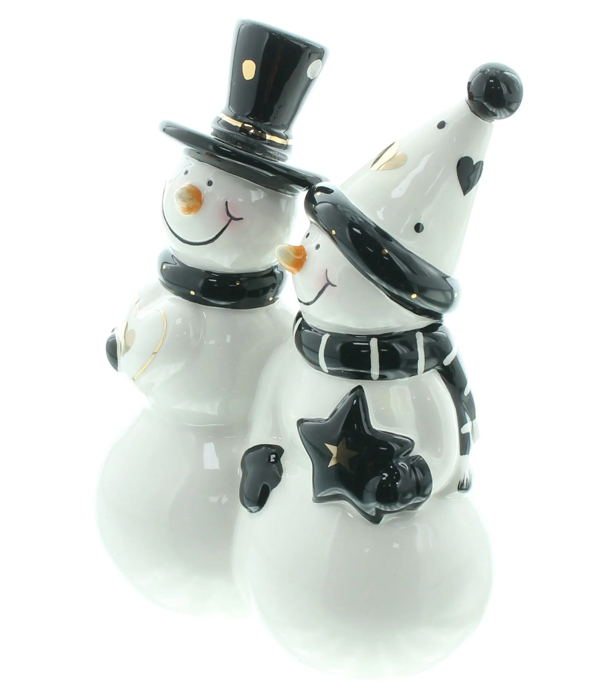 Schneemannpaar "Style"  im Frank Flechtwaren Online Shop für Dekofiguren kaufen