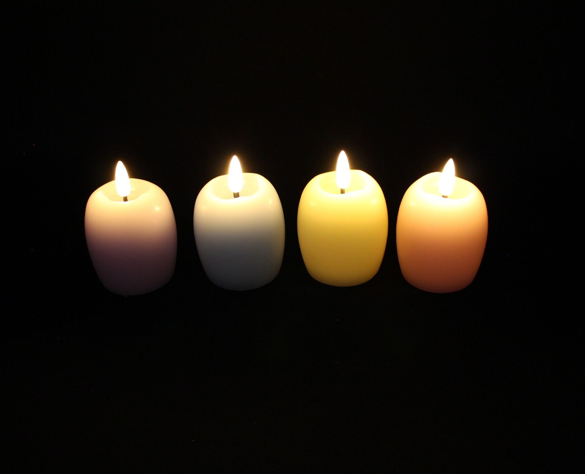 LED-Kerze "Pastell-Ei", 4er Set  im Frank Flechtwaren Online Shop für Ostern kaufen