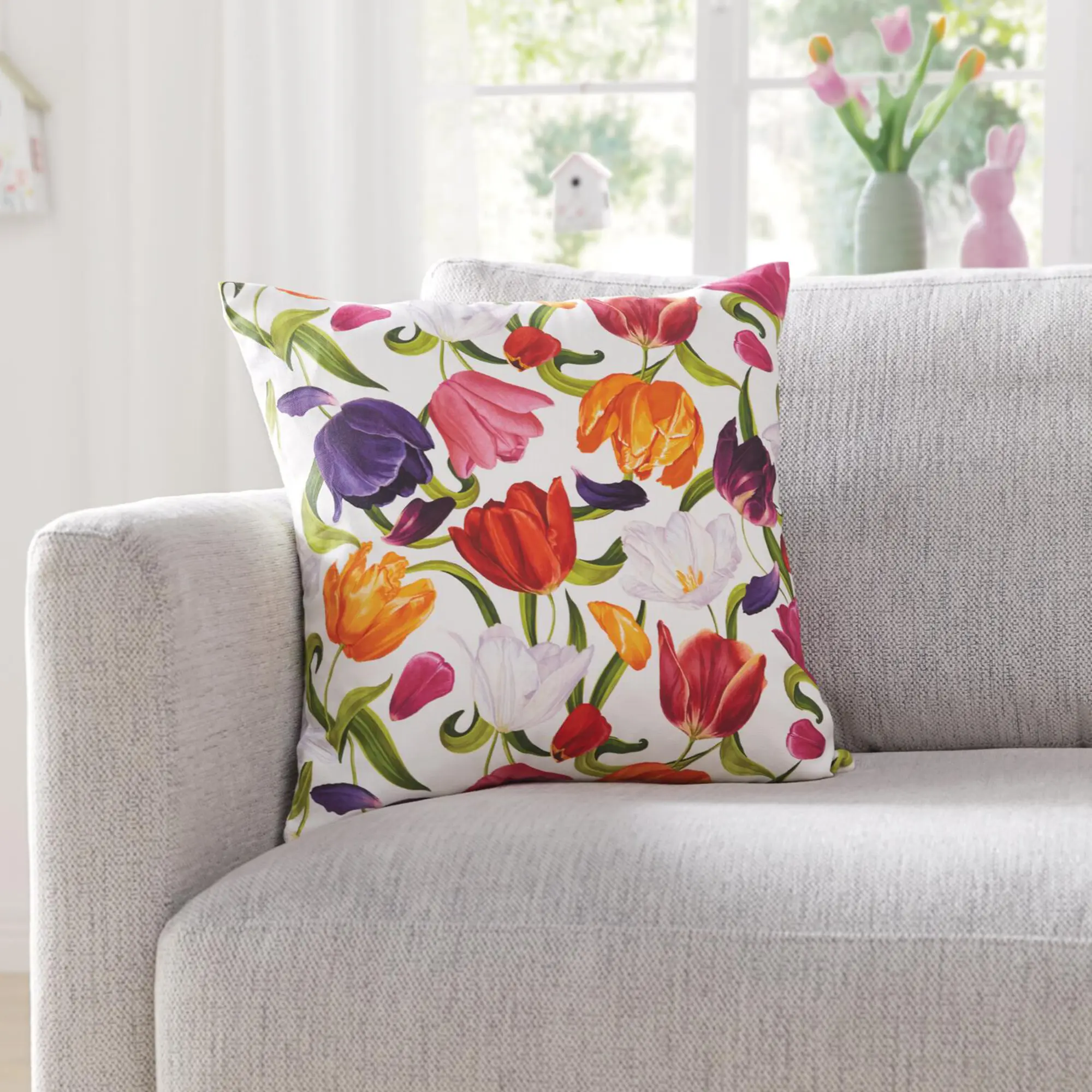 Kissenhülle "Tulpenrausch"  im Frank Flechtwaren Online Shop kaufen