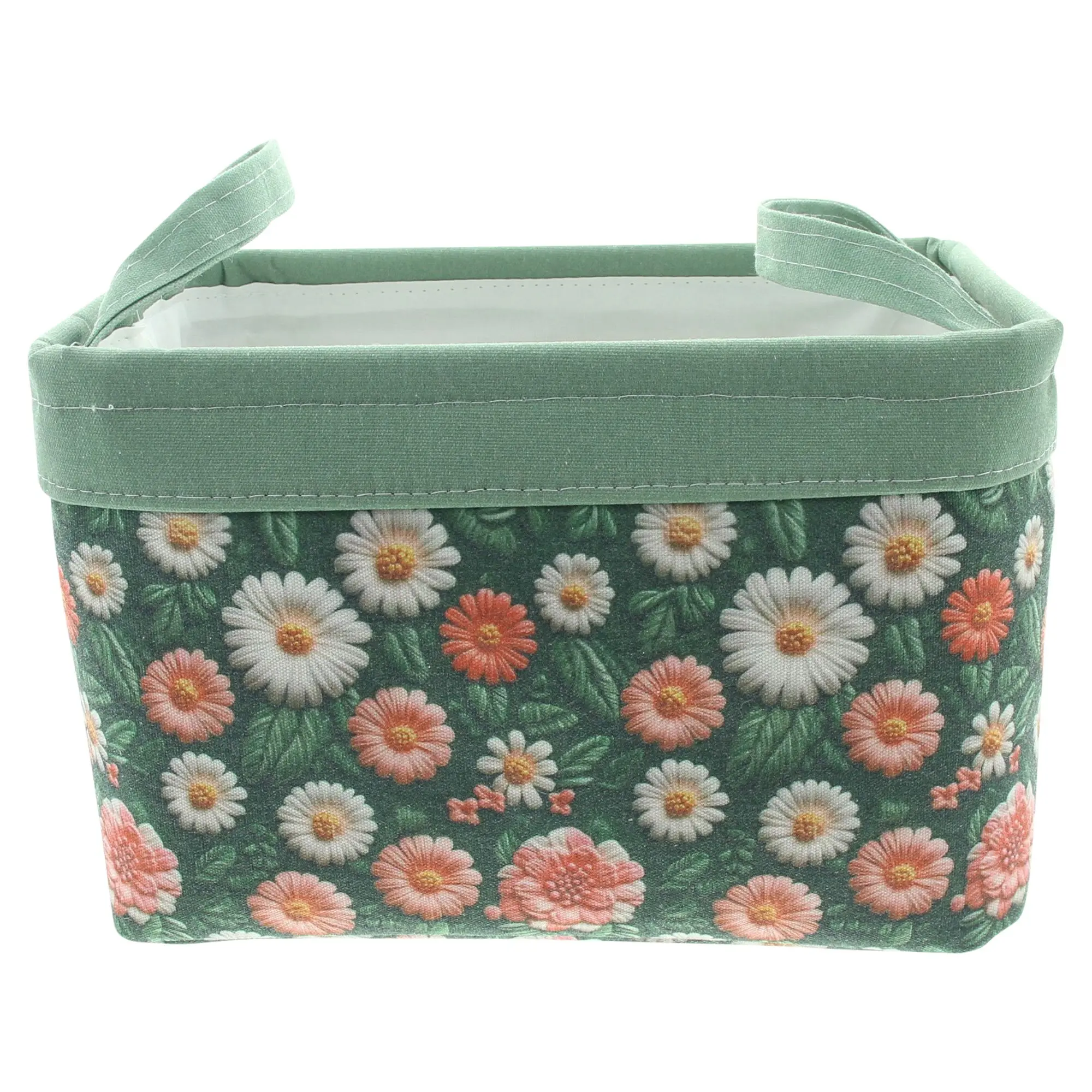 Stoffkorb "Blumen", klein  im Frank Flechtwaren Online Shop für Balkonien kaufen