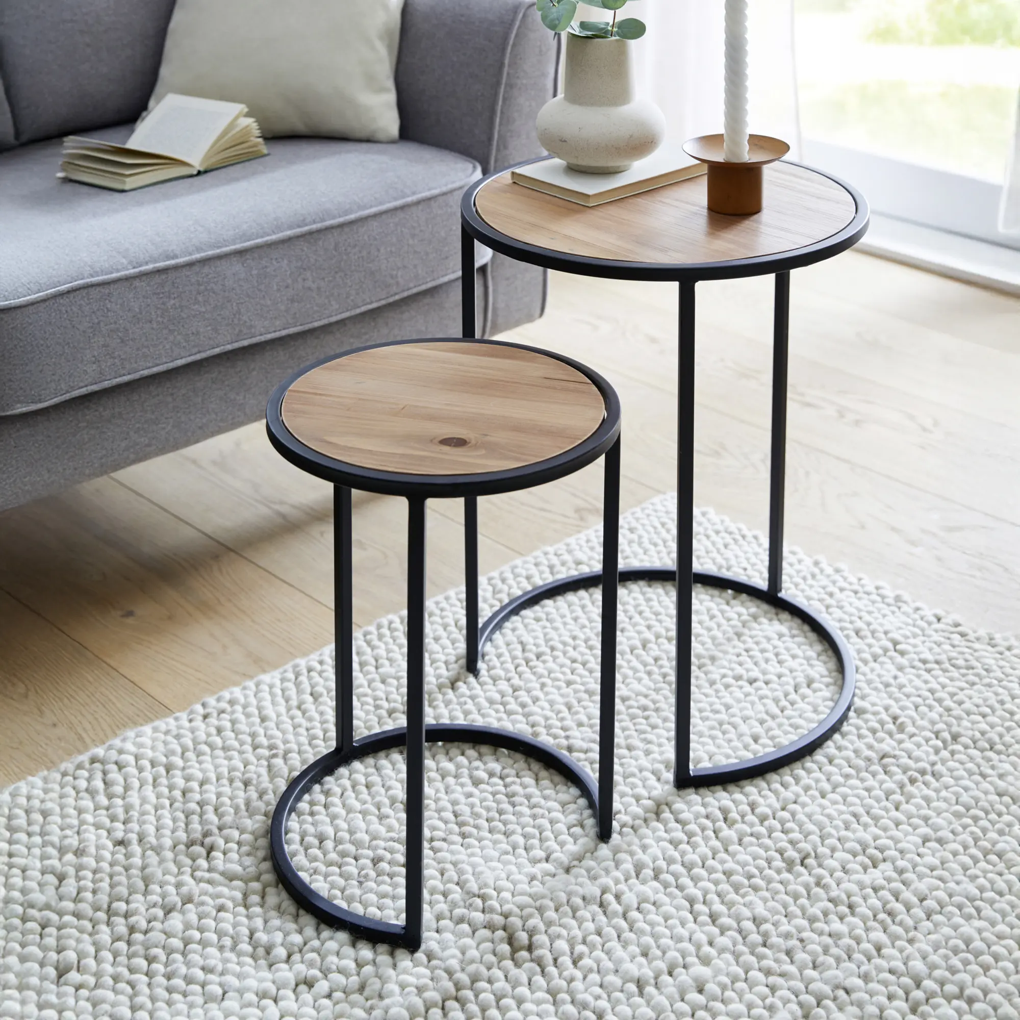 Beistelltisch "Circle", 2er Set  im Frank Flechtwaren Online Shop kaufen