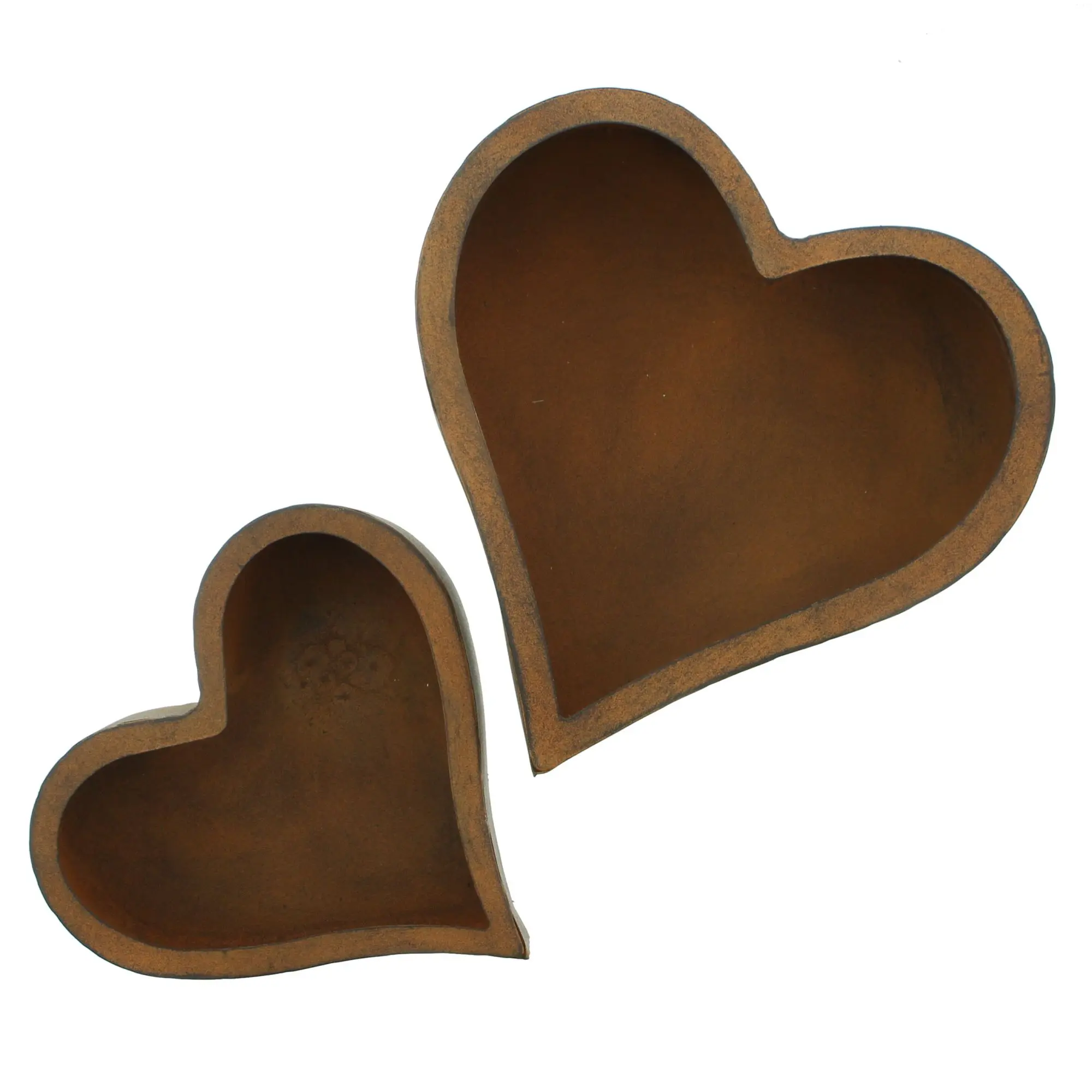 Pflanzer "Rostherz", 2er Set  im Frank Flechtwaren Online Shop für Pflanztöpfe kaufen