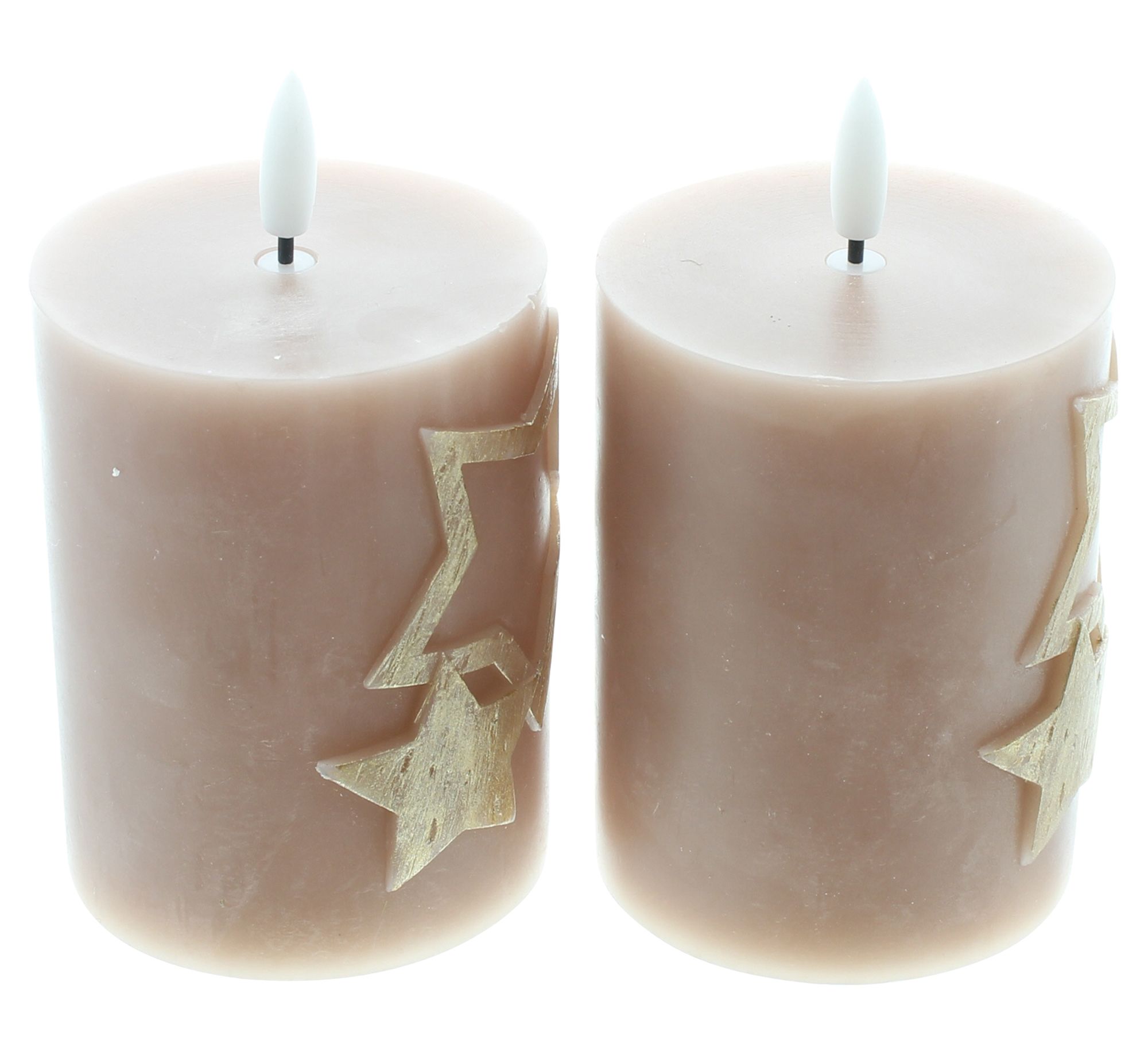 LED-Kerze "Sterne", beige, 2er Set im Frank Flechtwaren Online Shop für Weihnachten kaufen LED-Kerze "Sterne", beige, 2er Set im Frank Flechtwaren Online Shop für Weihnachten kaufen