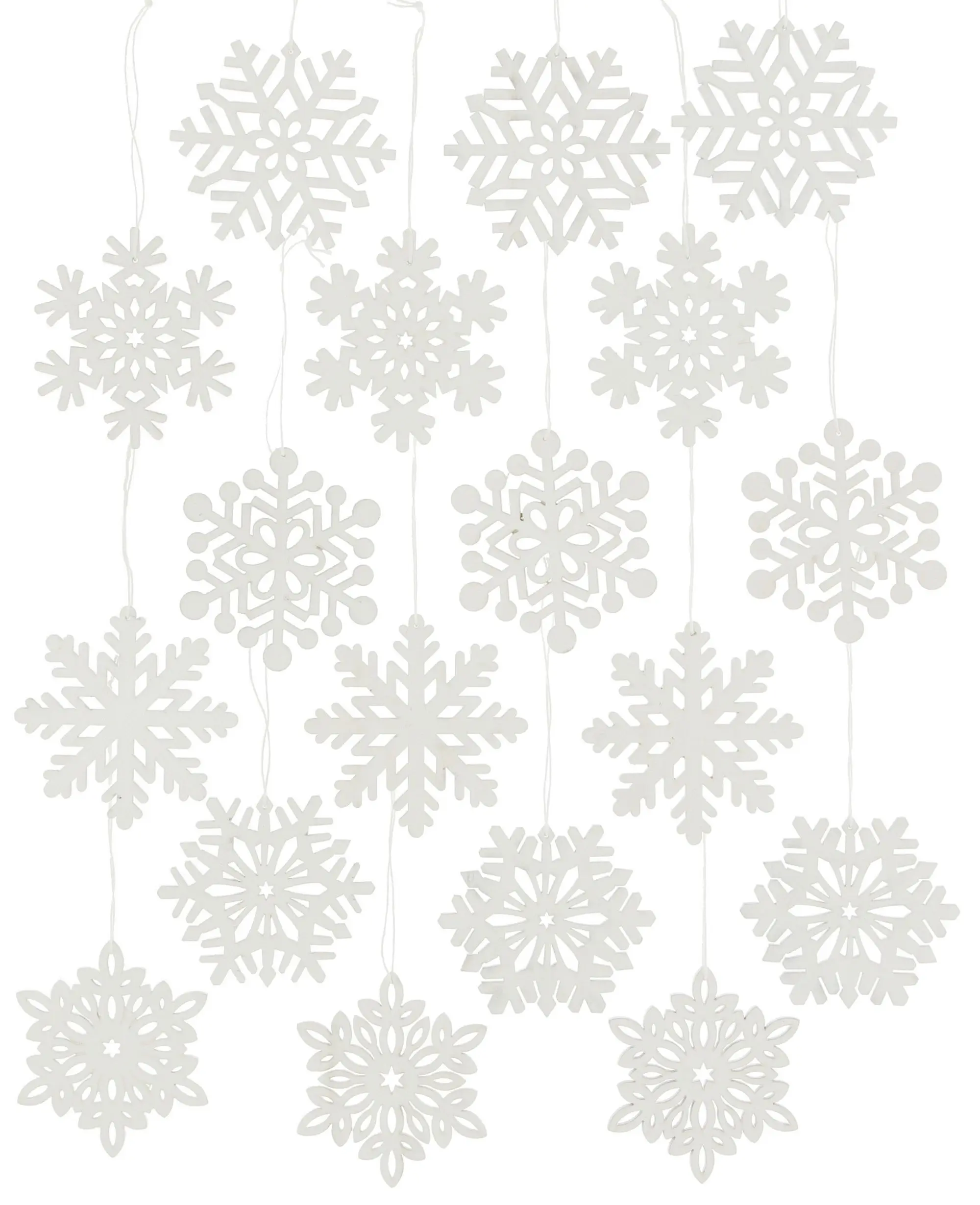 Hänger "Schneeflocke", 18er Set  im Frank Flechtwaren Online Shop für Baumschmuck kaufen